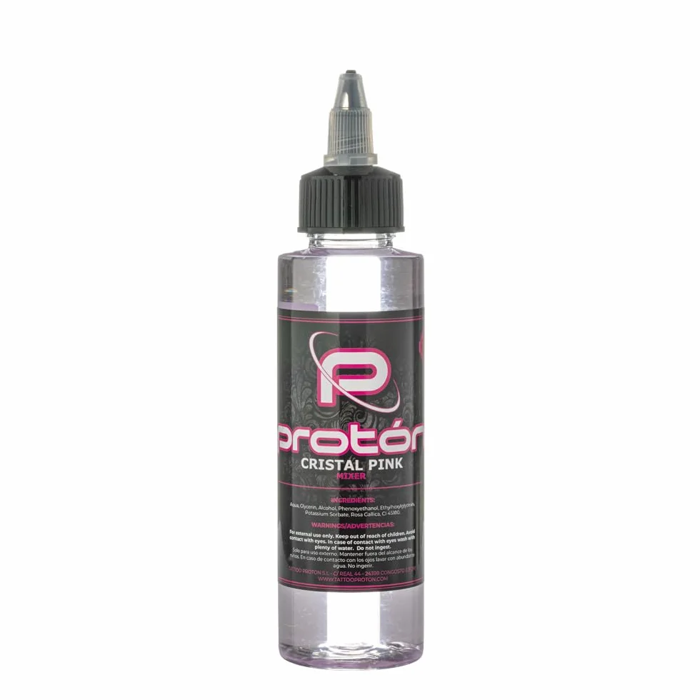 Proton Crystal Pink - Mixer - 100 ml / 3,4 uncji Rozcieńczalnik do tuszy do tatuażu.