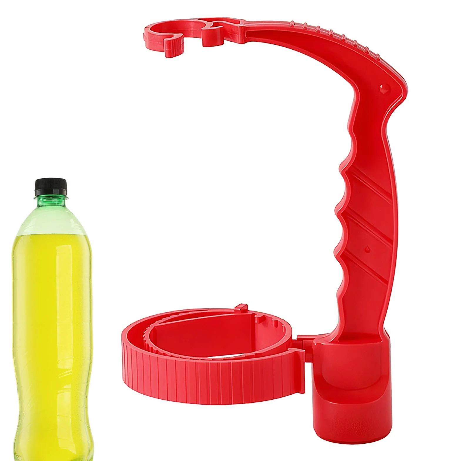 Uchwyt do butelki oleju i sosu, antypoślizgowa ergonomiczna konstrukcja, przenośny, czarny