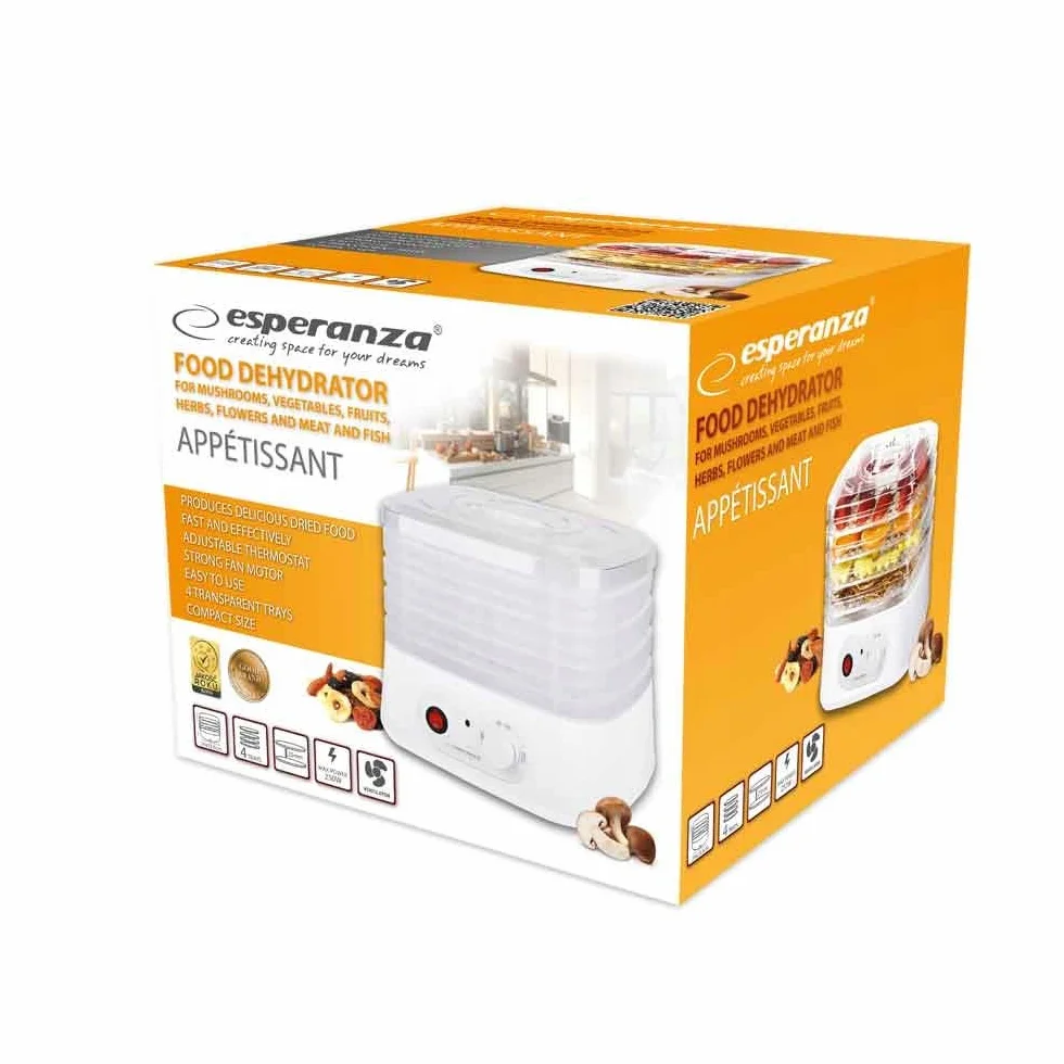 Esperanza EKD004 dehydrator żywności 250 W biały