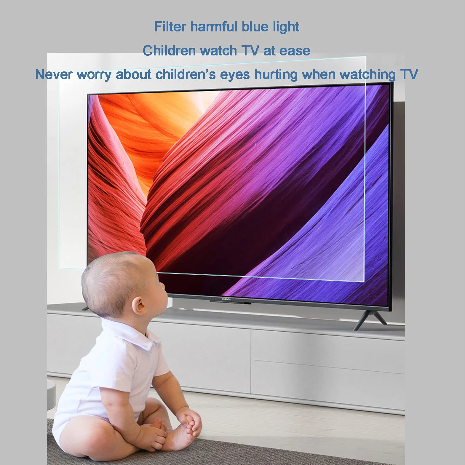 Matowa folia ochronna na ekran telewizora 32-75 cali, filtr przeciwodblaskowy chroniący oczy do telewizora, komputera, monitora, 65" (1440 x 809 mm)