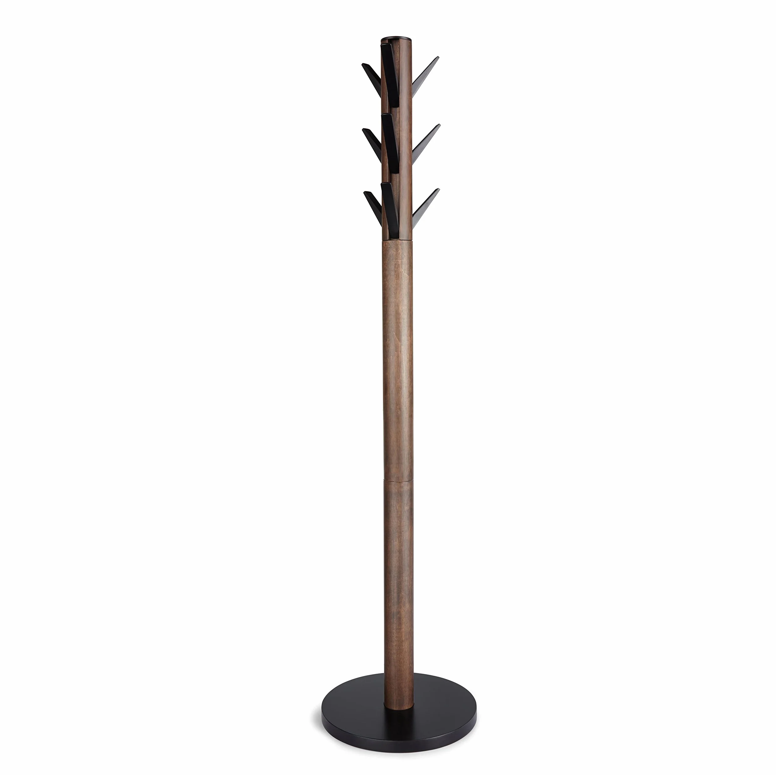 Umbra Flapper Wieszak na Ubrania, Czarny/Orzech Włoski, 57.2 x 57.2 x 165.1 cm