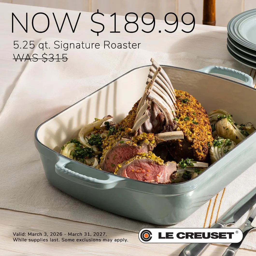 Le Creuset Signature żeliwna brytfanna 33 cm prostokątna 4,9 l czerwony