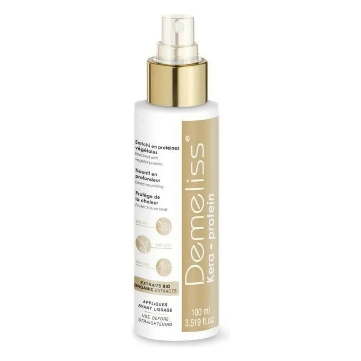 SAINT ALGUE Zestaw wygładzający do pary Demeliss TITANIUM Love Edition kolor różowy gold + pielęgnacja odżywcza 100ml Kera-PROTEIN