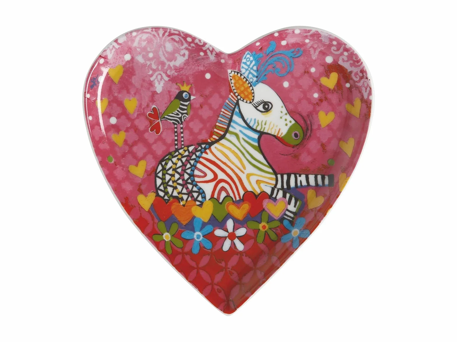 Maxwell & Williams Love Hearts Talerz boczny w kształcie serca porcelana różowy 15,5 cm