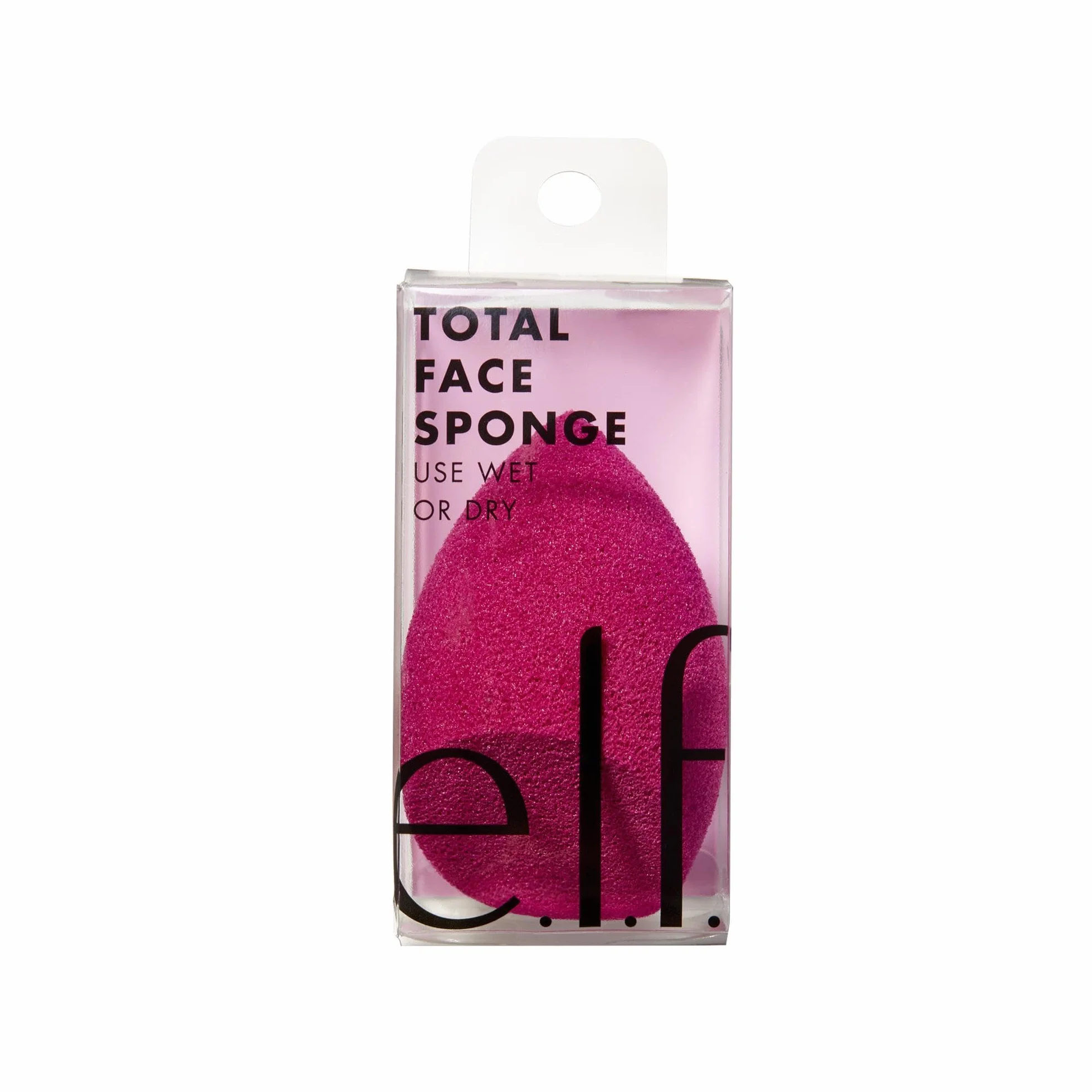 e.l.f, Total Face Sponge, wielostronna, bez lateksu, kątowa i zaokrąglona strona, mieszanki, kontury, rozświetla, kształty, definiuje, rzeźba, łatwa w czyszczeniu, łatwa w użyciu
