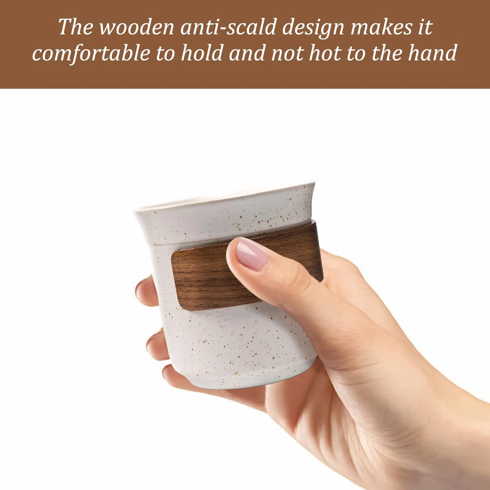 Zestaw 2 ceramicznych filiżanek do espresso 190 ml Cortado Doppio