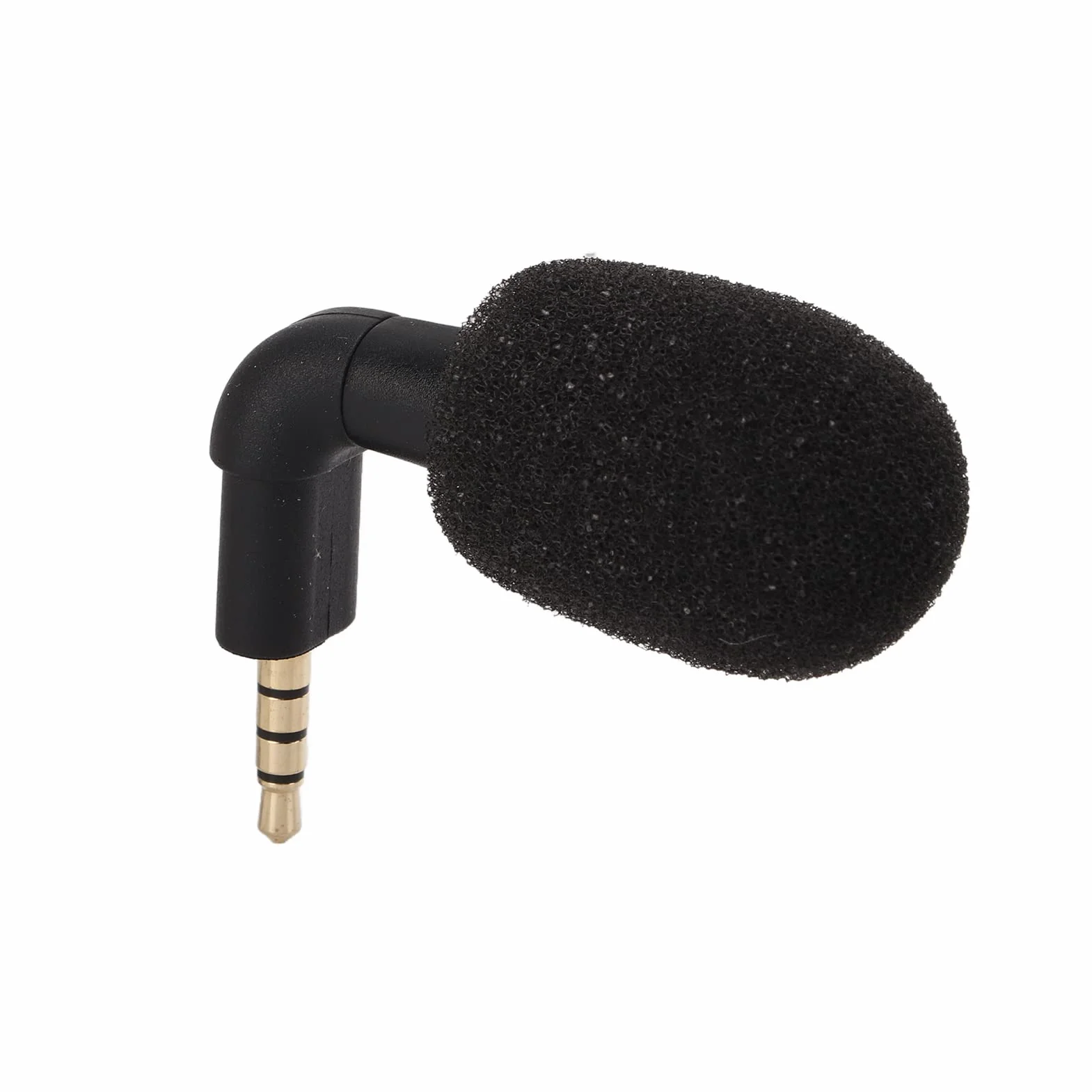 Akozon Mini wielokierunkowy mikrofon pojemnościowy elastyczny, gniazdo 3,5 mm, regulowane radio przestrzenne 360°, przenośny mikrofon audio do smartfona
