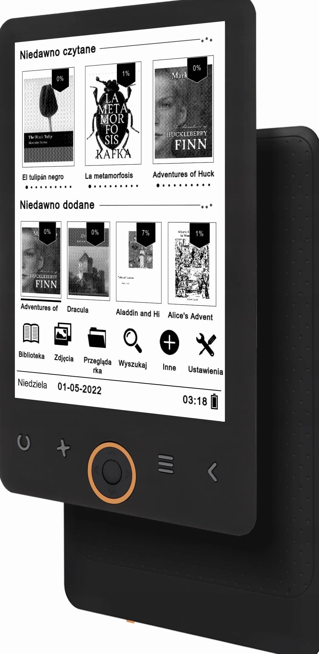 Czytnik e-book Bemi Cognita 2024: Ekran 6" E-Ink Carta, 8GB, microSD do 32GB, Obsługa PDF Reflow, Lekki i Poręczny - Bez Podświetlenia