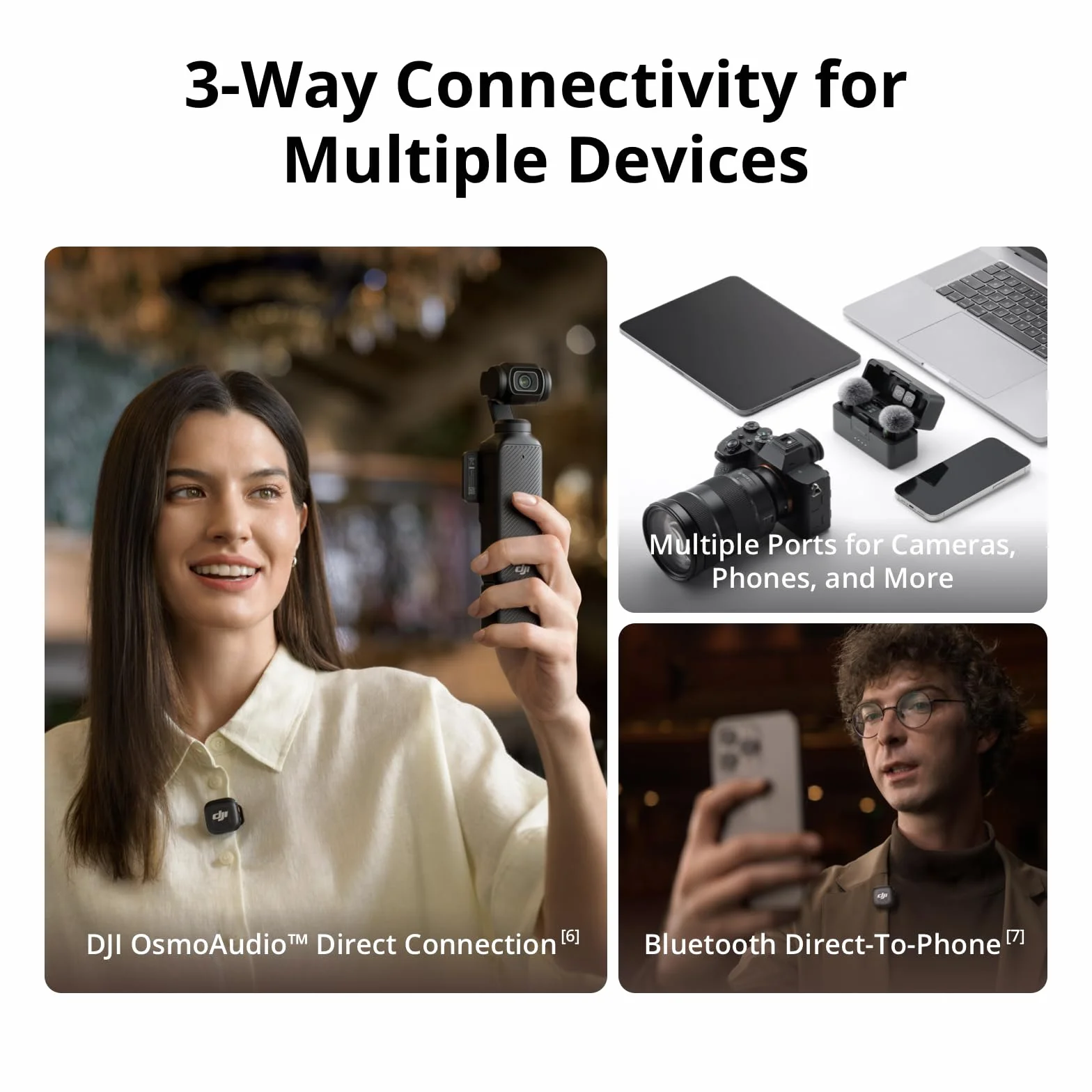 DJI Mic 3 (1 TX + 1 RX), bezprzewodowy mikrofon krawatowy do iPhone’a/kamery/urządzeń z Androidem, ultralekki, wydłużony czas pracy i szybkie ładowanie, transmisja 400 m