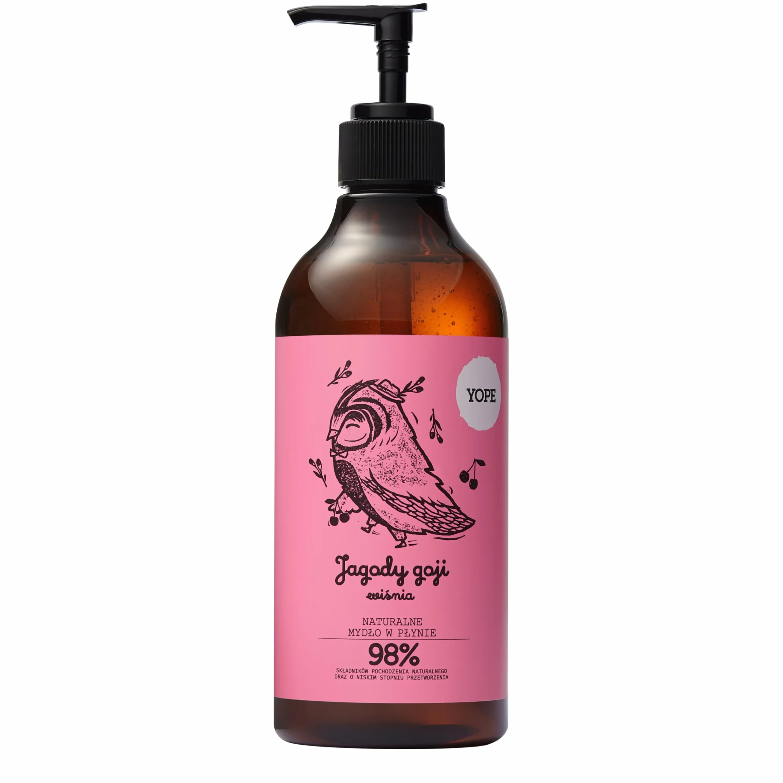 Yope Mydło w płynie z jagodami goji i wiśniami, 500 ml