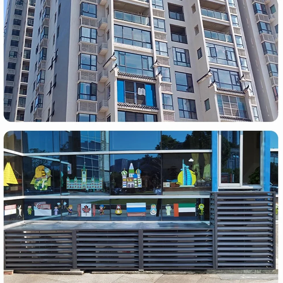 Zewnętrzna Osłona Klimatyzatora, Prywatności Ogrodzenie Ekran na Balkon Ogrodowy, Aluminiowa Kwiaty Stojak (Color : White, Size : 100x70x50cm)