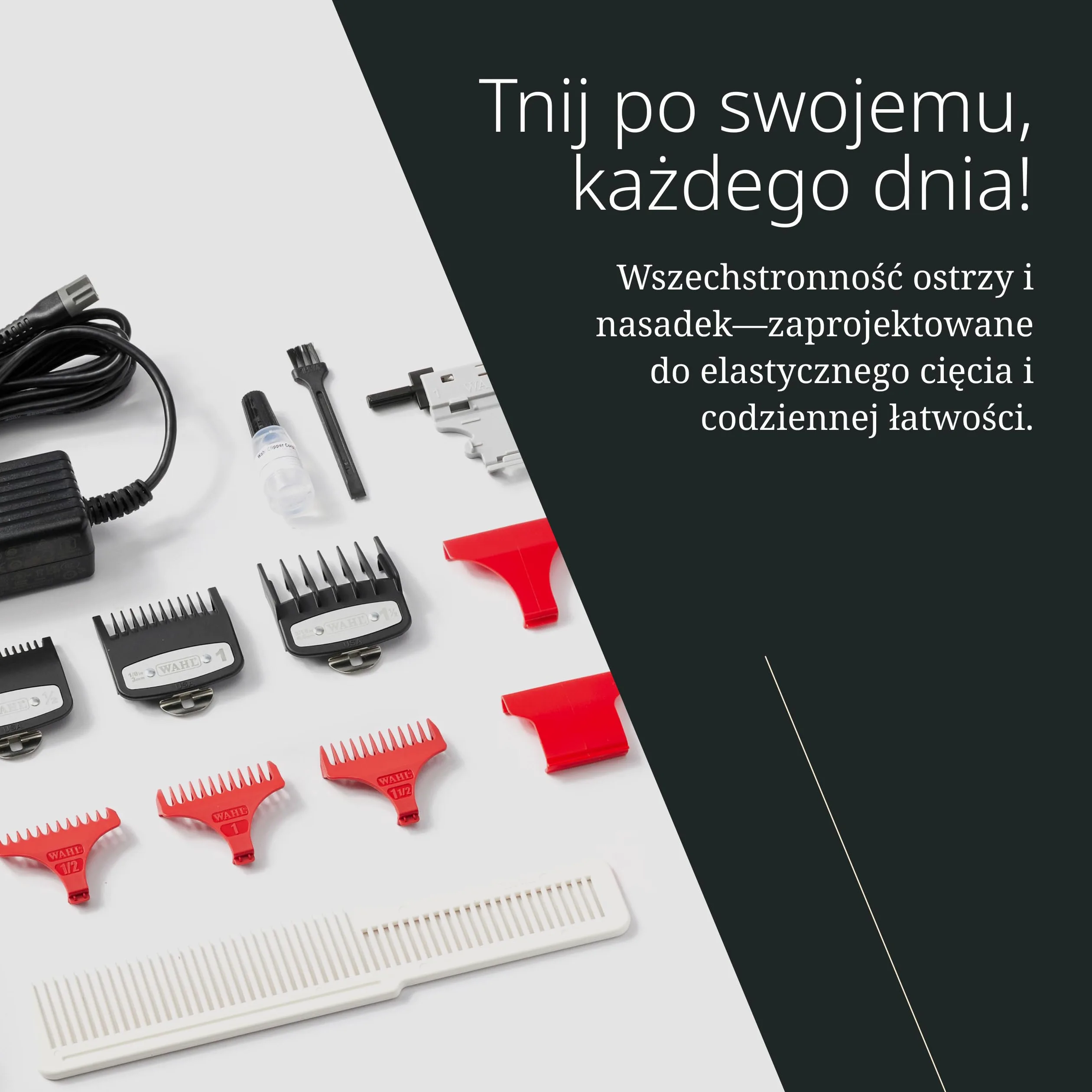 Wahl Cordless Magic Clip Maszynka do Mieszania, Czarna | Maszynka Przewodowa i Bezprzewodowa z Ostrzami Tytanowo-DLC, Silnik 6500 obr/min i do 100 Minut Pracy