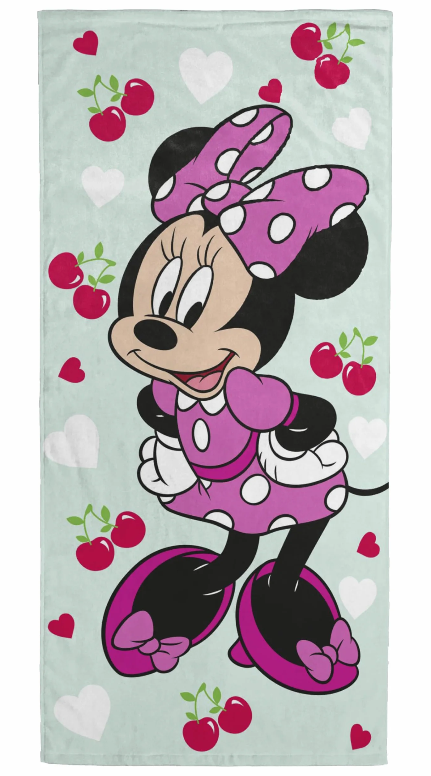 Jay Franco Disney Minnie Mouse 100% bawełniany ręcznik plażowy 71 x 147 cm miękki ręcznik kąpielowy zielony