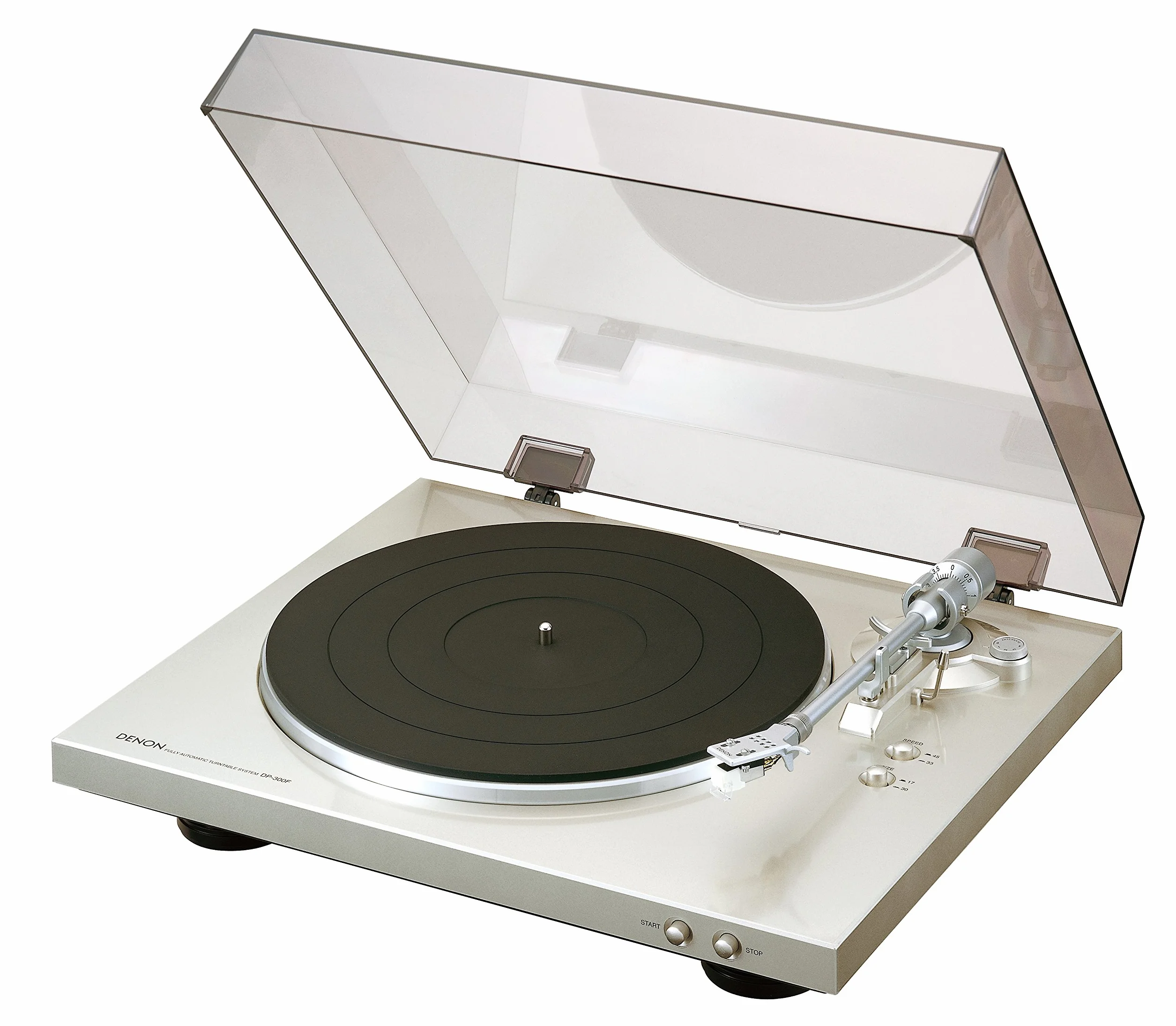 Denon DP-300F Gramofon, srebrny