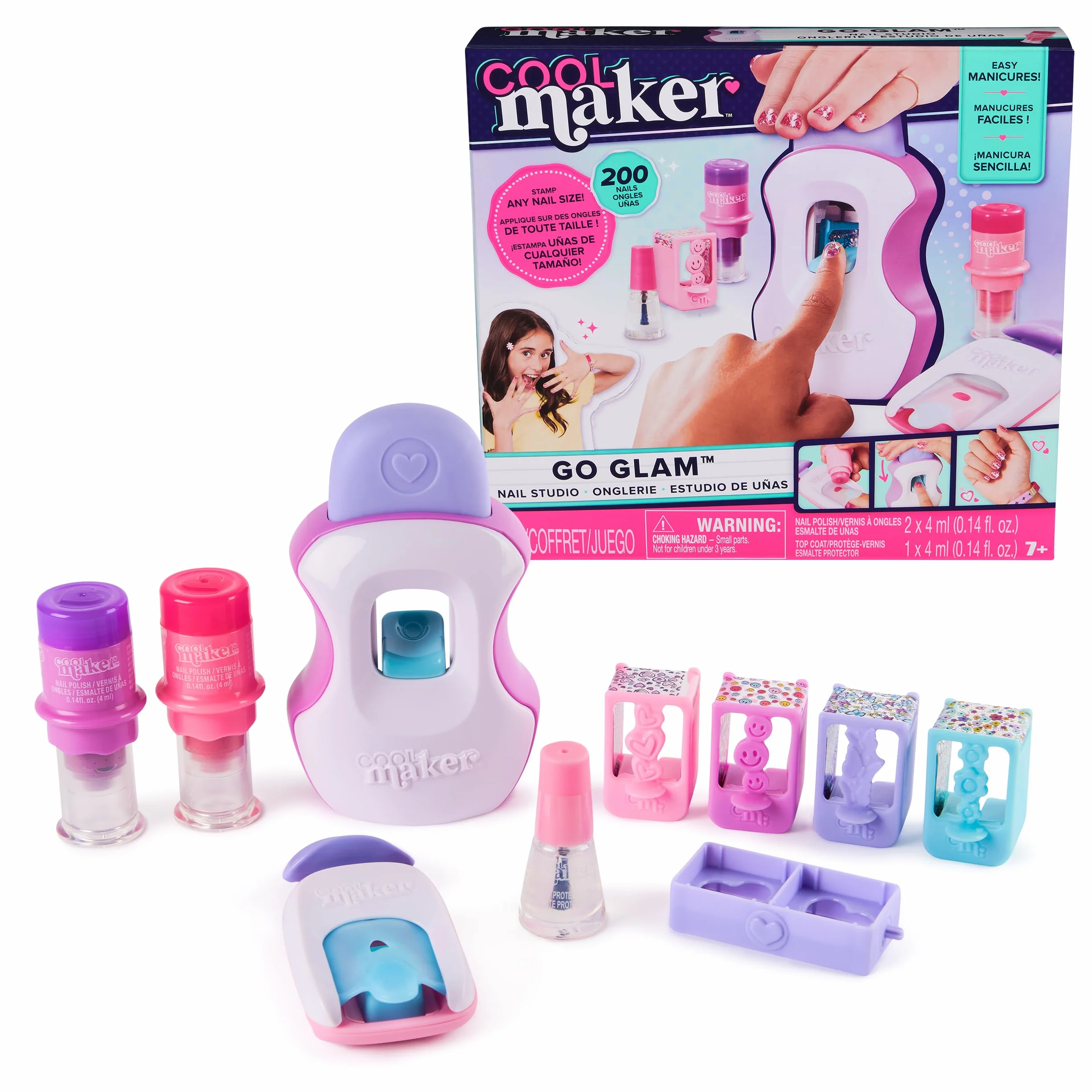 Cool MAKER Go Glam Studio paznokci – do stylowych paznokci z motywami, łatwe lakierowanie i drukowanie, dla dzieci od 7 lat