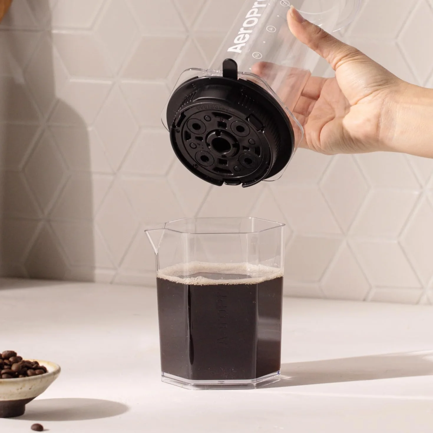 Nakładka filtra AeroPress XL z kontrolą przepływu do kawy espresso, latte, cold brew