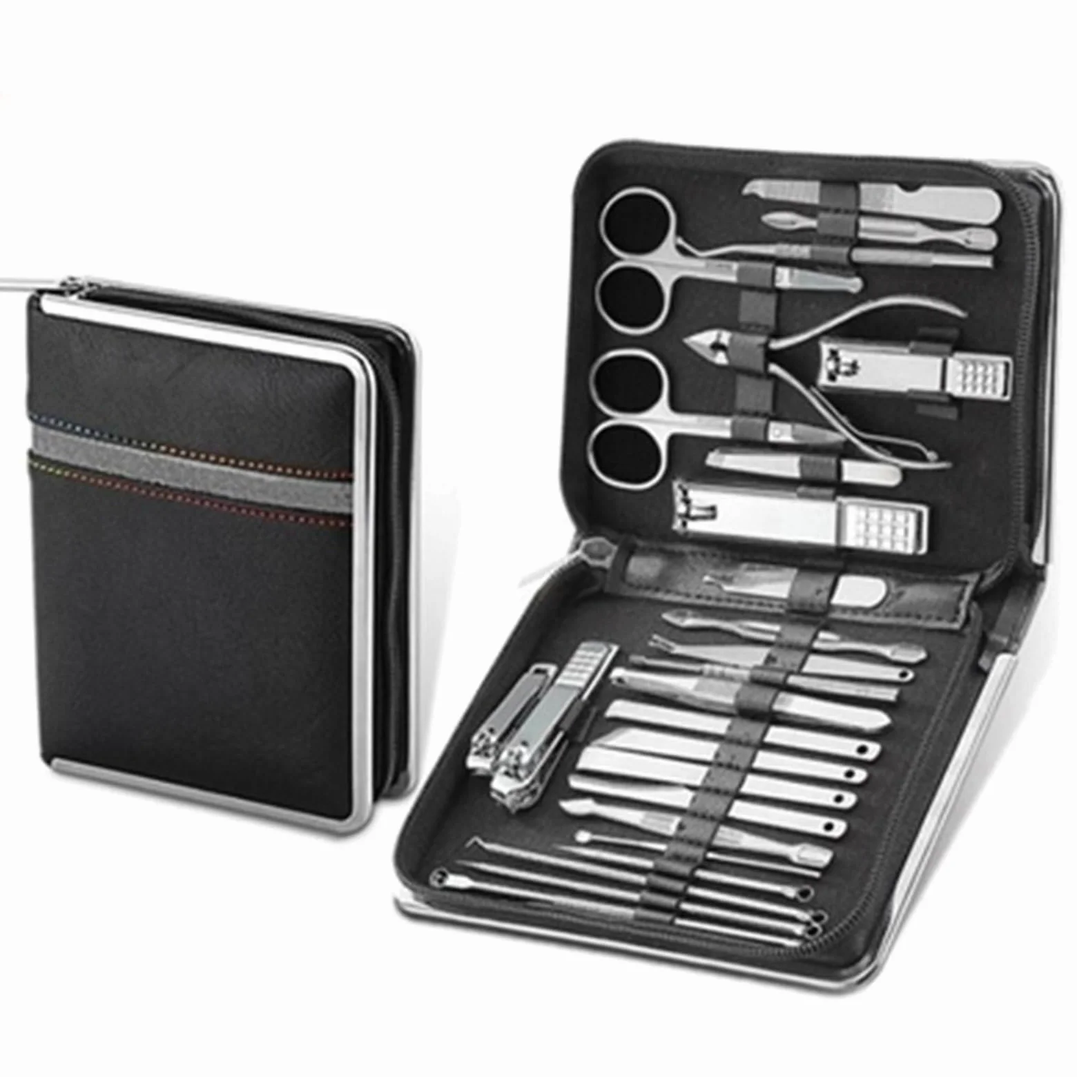 Zestaw do pedikiuru 11-26 szt. Profesjonalny zestaw do strzyżenia paznokci ze stali nierdzewnej Zestaw do manicure'u, nożyce, nożyce do skórek, zestaw do paznokci