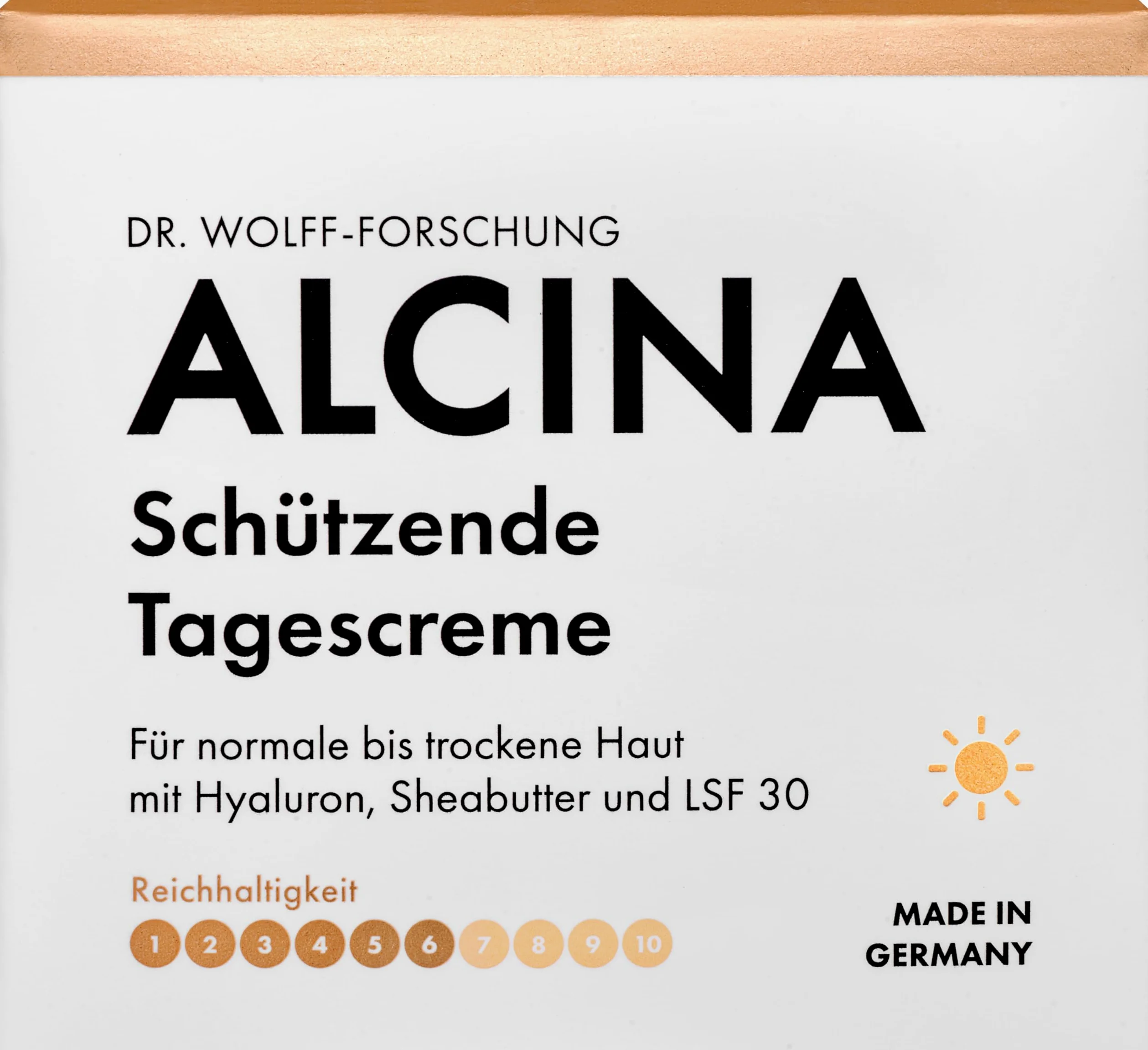 ALCINA Ochronny krem na dzień LSF 30-1 x 50 ml – chroni przed plamami pigmentowymi spowodowanymi słońcem i intensywnie nawilża skórę – z kwasem hialuronowym i masłem shea