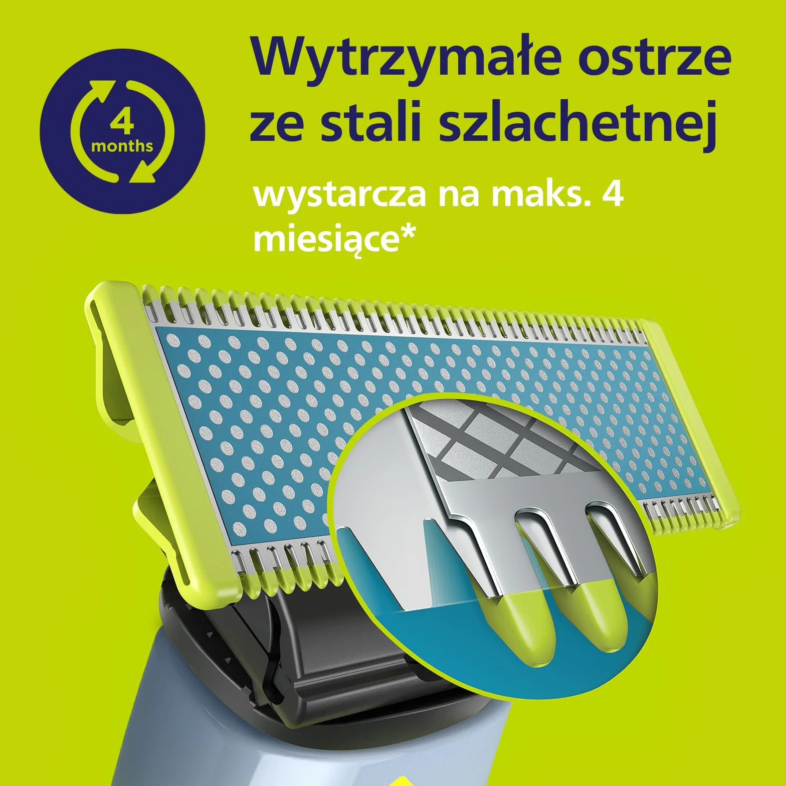 Philips OneBlade Ostrza do pierwszego golenia, 2 x wymienne ostrza zapobiegające tarciu, do golenia szczególnie wrażliwej skóry twarzy, QP225/50