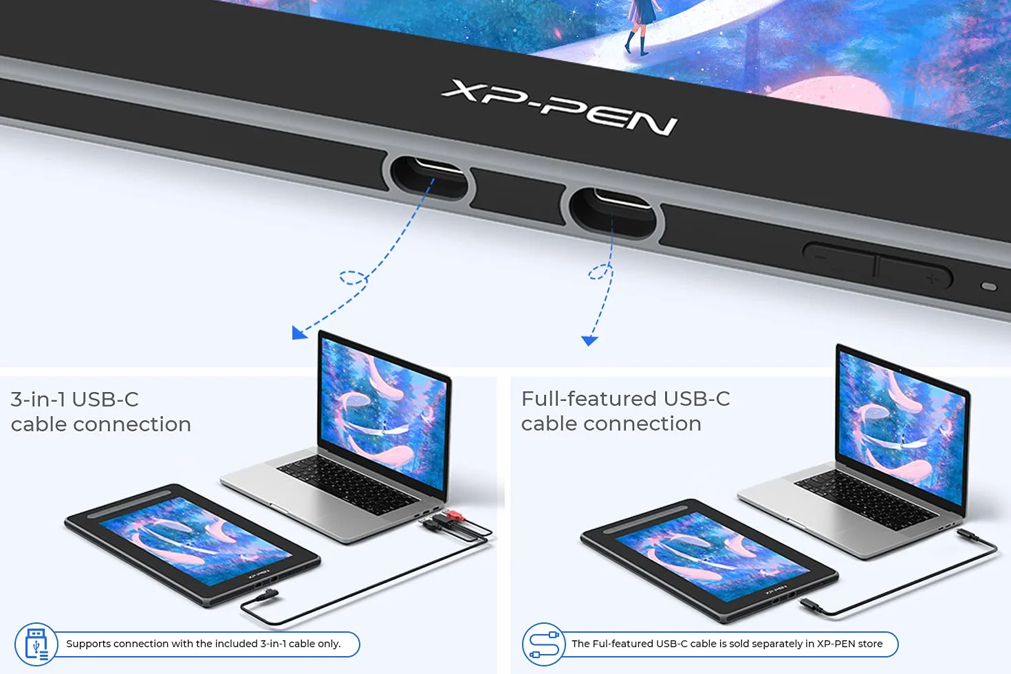 XP-PEN Artist 12 2. generacji tablet graficzny 11,9 cala wyświetlacz w pełni laminowany, X3 Smart-Chip bezakumulatorowy rysik do edycji obrazu/ilustracji (czarny)