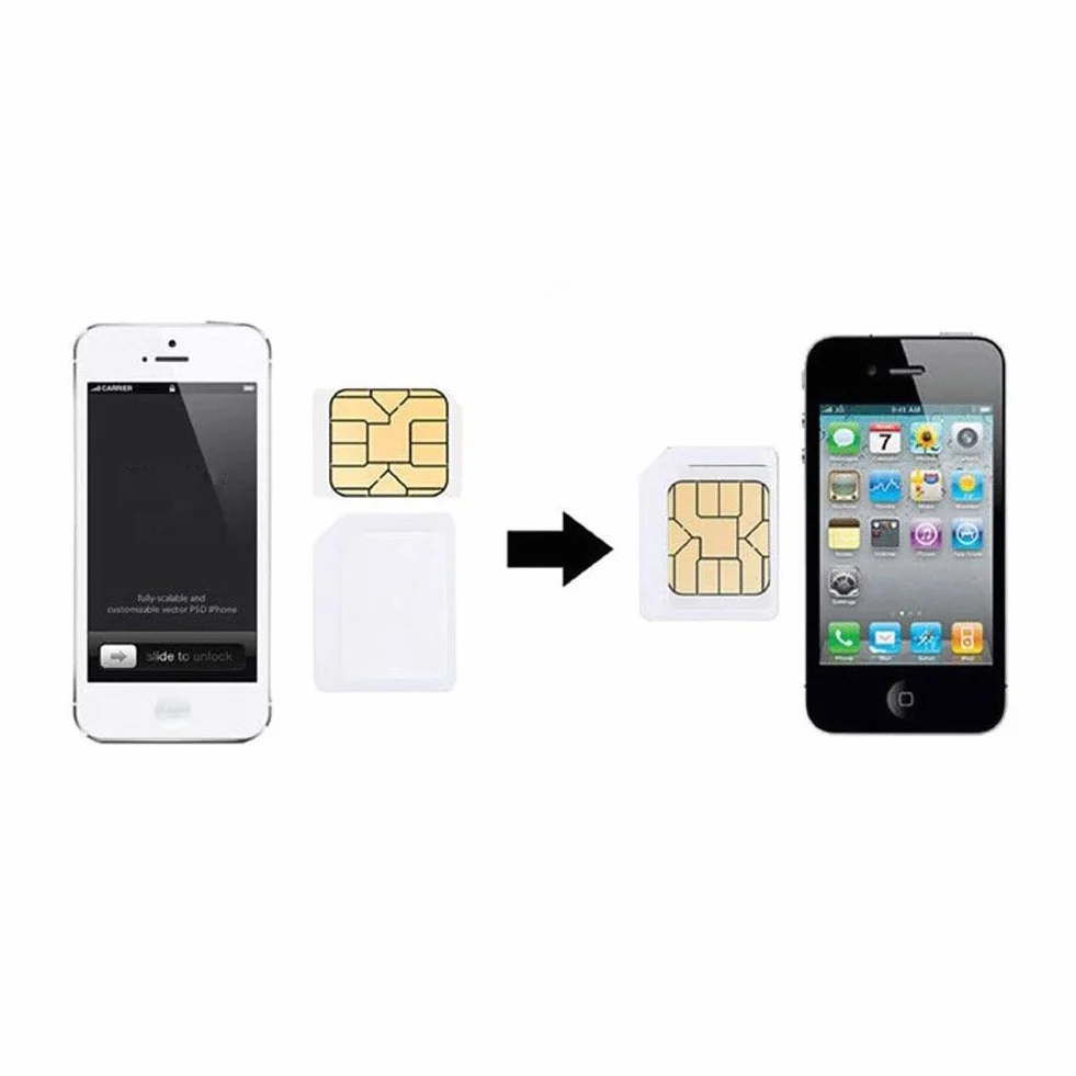 Adapter NANO SIM 4 w 1 (Nano SIM do Micro SIM Card+ Micro SIM na Standard Card + Nano SIM do standardowej karty) + klips do wyjmowania uniwersalnej darmowej karty SIM do wszystkich smartfonów lub