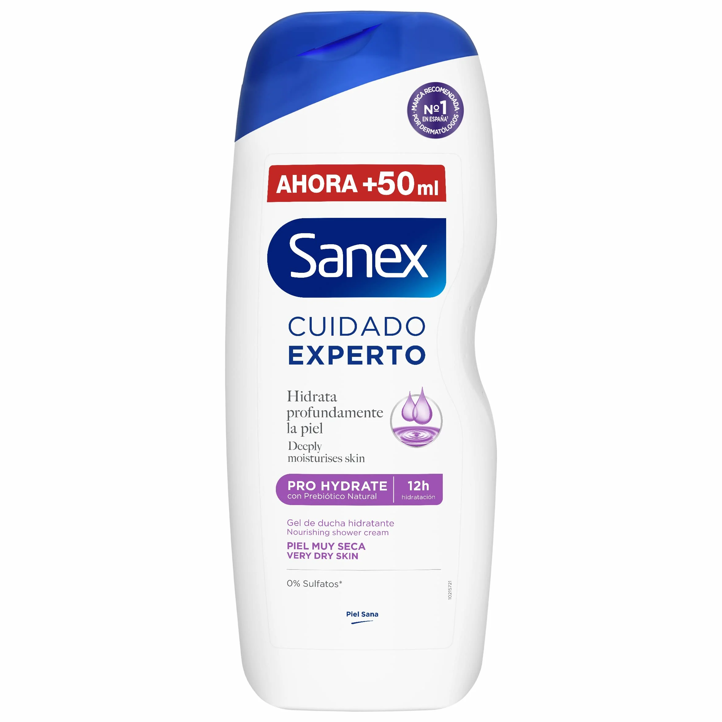Sanex Expert Care Pro Hydrate żel pod prysznic, opakowanie 12 sztuk x 600 ml, żel do kąpieli dla bardzo suchej skóry, delikatnie oczyszcza, nawilża i zmiękcza skórę, kompleks prebiotyczny i