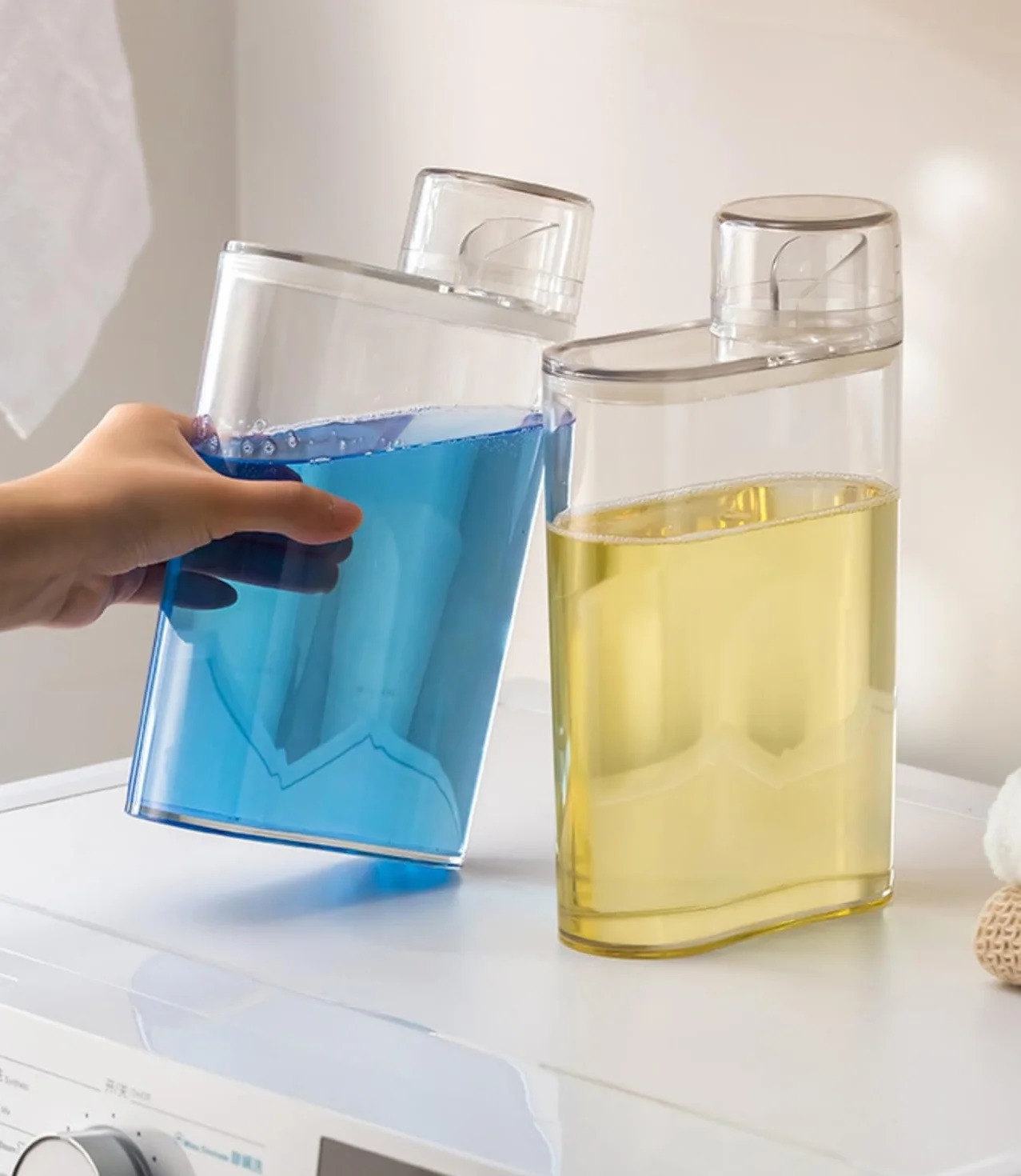Dozownik detergentów do prania 1300 ml pojemnik na koraliki do zmiękczania tkanin