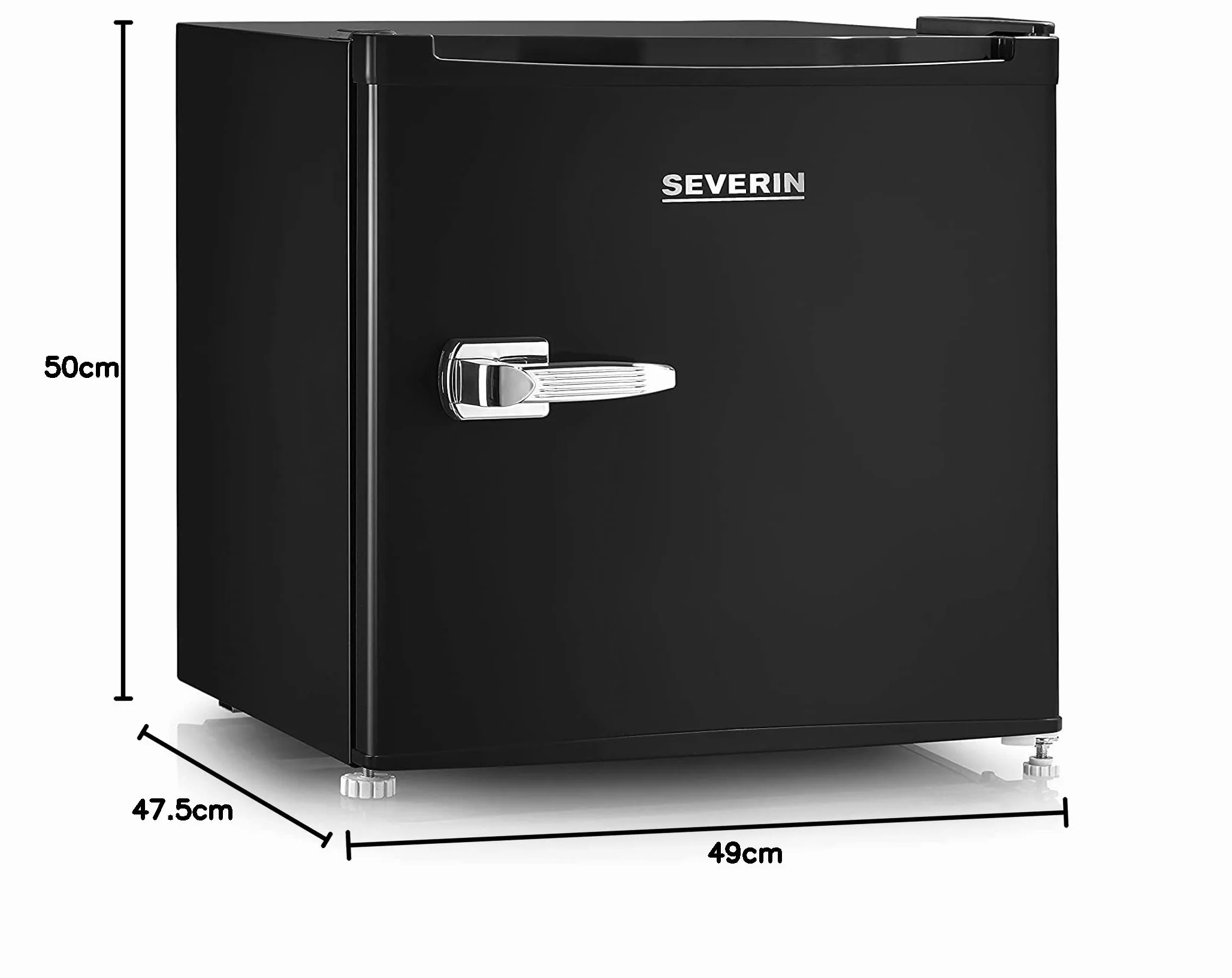 SEVERIN Retro mini lodówka zamrażarka 31 l czarna GB 8880