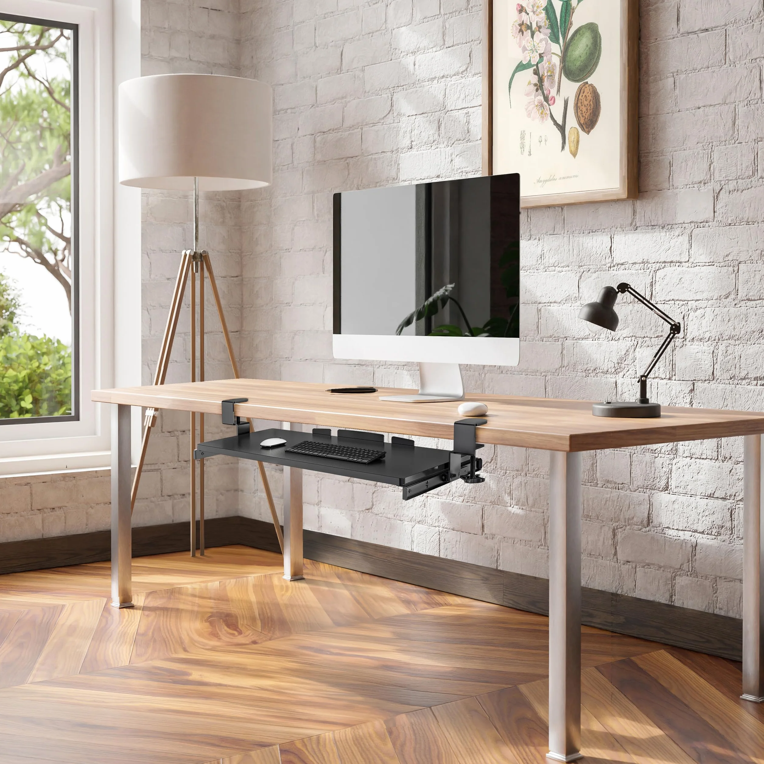 hjh OFFICE Wysuwana półka na klawiaturę VM-KB ergonomiczny czarny