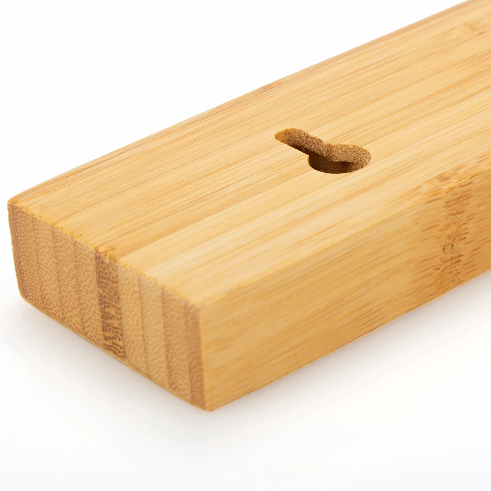 COM-FOUR® Magnetyczny pasek na noze z bambusa do montazu na scianie - magnetyczny blok na noze - 40 cm pasek na noze do kuchni - uniwersalna magnetyczna listwa - uchwyt na noze (1x bambus 40cm)