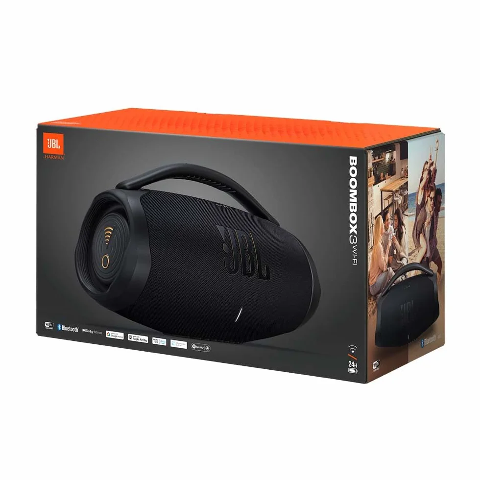 Jbl Boombox 3 Wi-Fi 6925281953859 Głośnik Przenośny, Czarny, 48,24 cm x 25,69 cm x 19,97cm