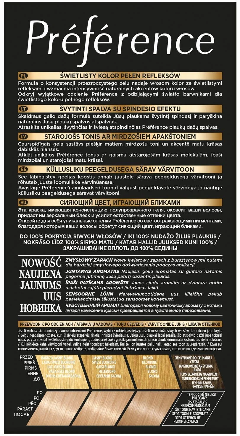 L'Oréal Paris Préférence 9.1 OSLO farba do włosów Bardzo Jasny Popielaty Blond