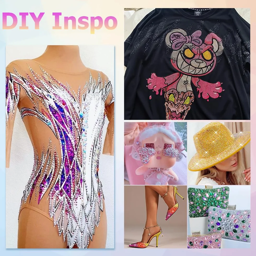 Hotfix stras do olśniewającego, diamenty do rękodzieła, paznokci, ubrania, makijaż twarzy, dekoracja DIY, 4 mm, 0,4 cm, 1440 sztuk, SS16, błyszczące słońce czerwone