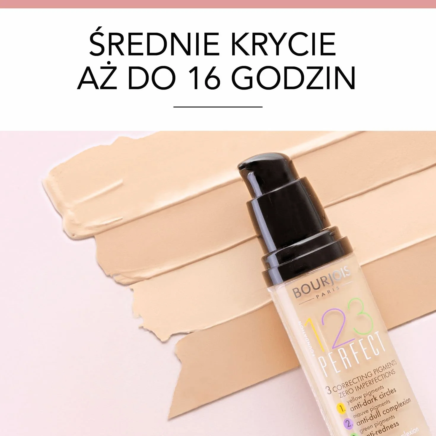 Bourjois 123 Perfect długotrwały podkład kryjący nr 52 - Vanilla, 30ml