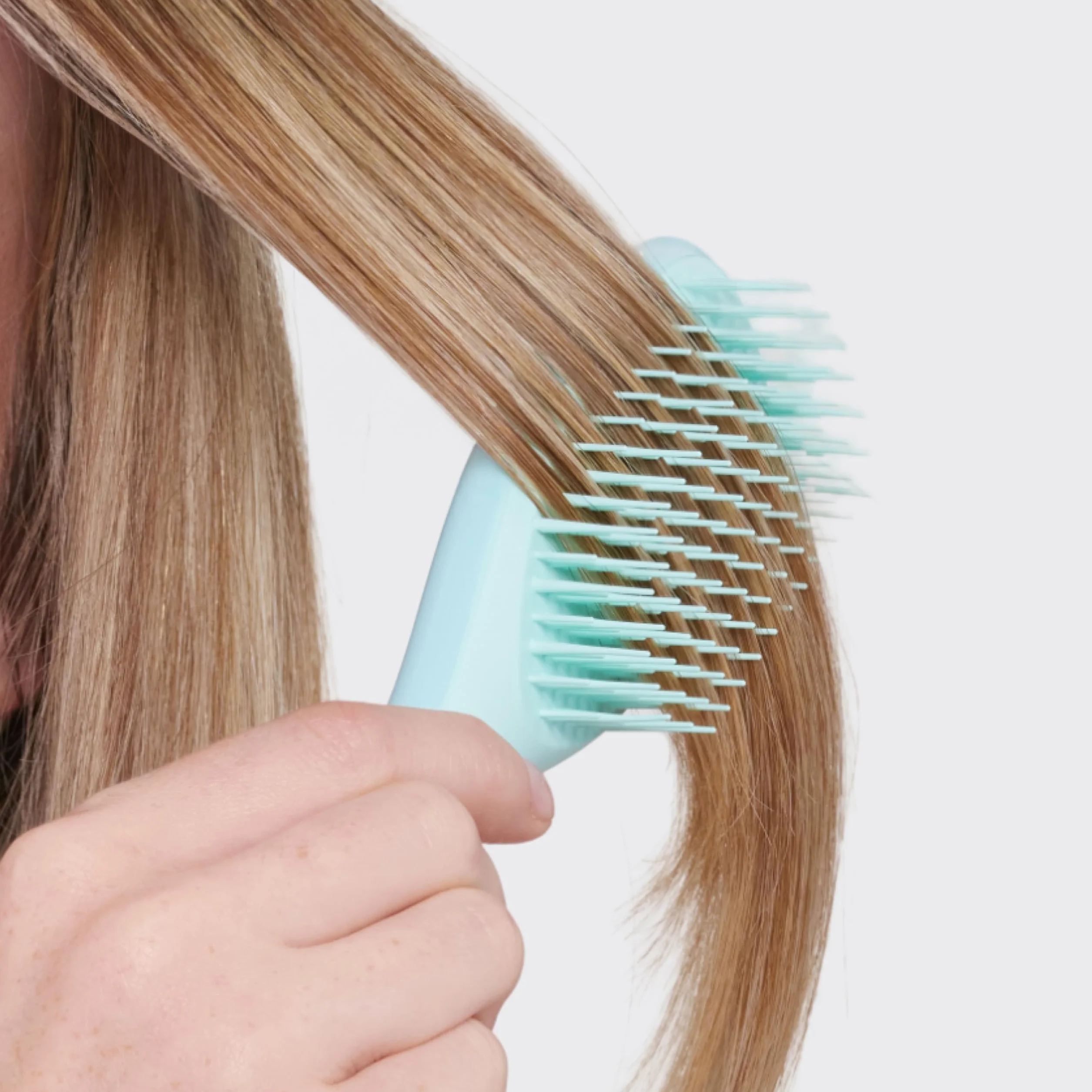 Tangle Teezer Mini Ultimate Detanger Fine & Fragile - do włosów mokrych i suchych - szczotka do rozczesywania do cienkich i delikatnych włosów - idealna szczotka dla dzieci i w podróży - Nefrytowa