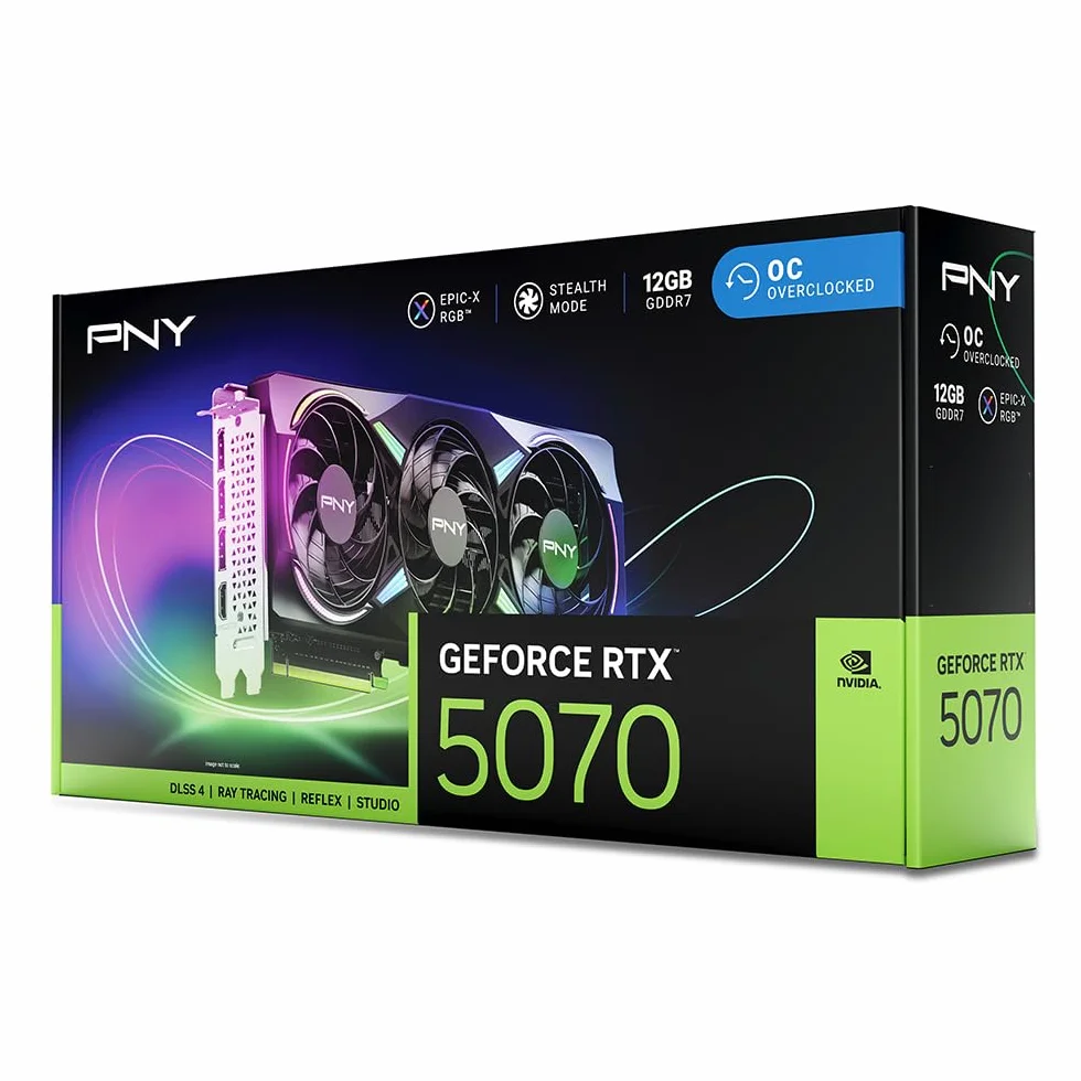PNY Karta graficzna GeForce RTX™ 5070 12GB ARGB OC DLSS 4
