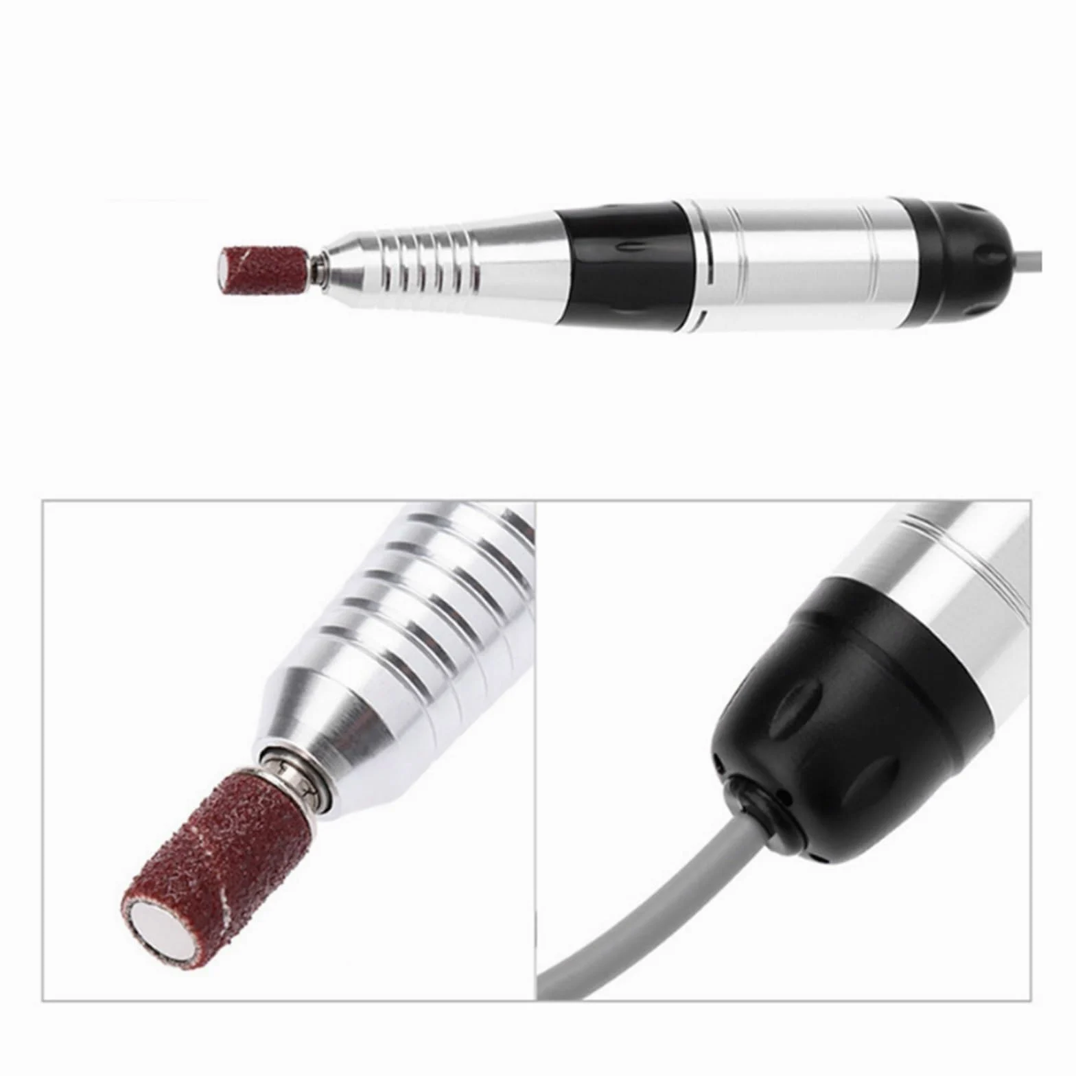 Elektryczny pilnik do paznokci 35000 obr./min elektryczna wiertarka do paznokci elektryczna maszyna do manicure wiertła akcesoria zestaw do Pedicure ceramiczne wiertło do paznokci narzędzia do paznokc