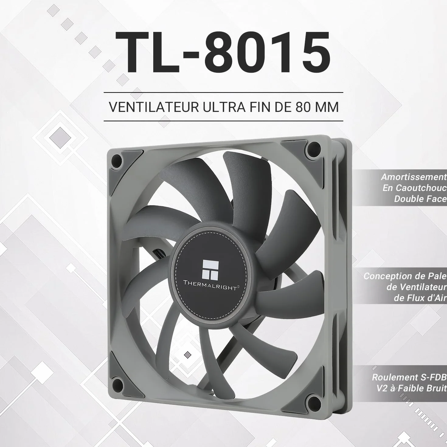 Thermalright TL-8015 Wentylator CPU, 2200RPM High Speed, 80MM Cichy PWM, Chłodzenie Komputera Z Łożyskiem S-FDB