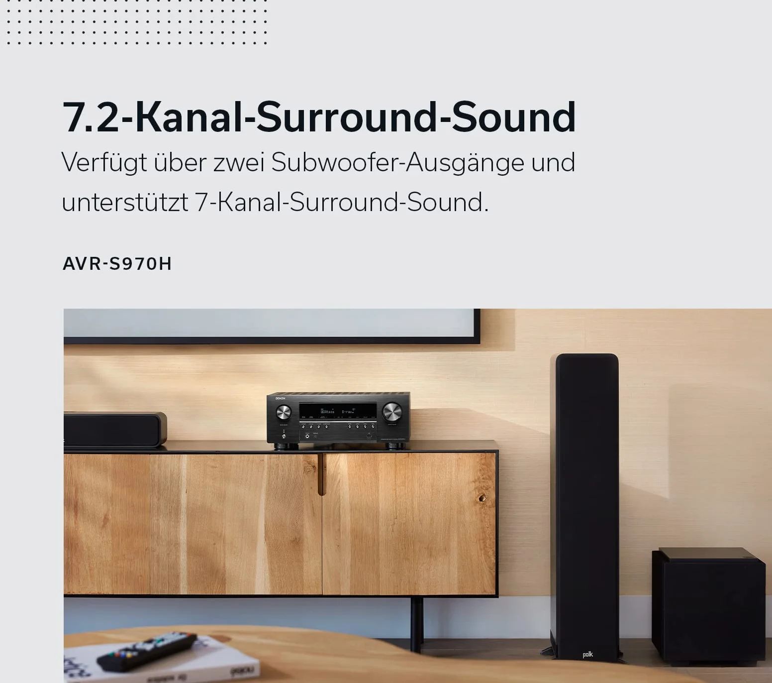 Denon AVR-S970H Odbiormk Av, Czarny, 2 Kanały