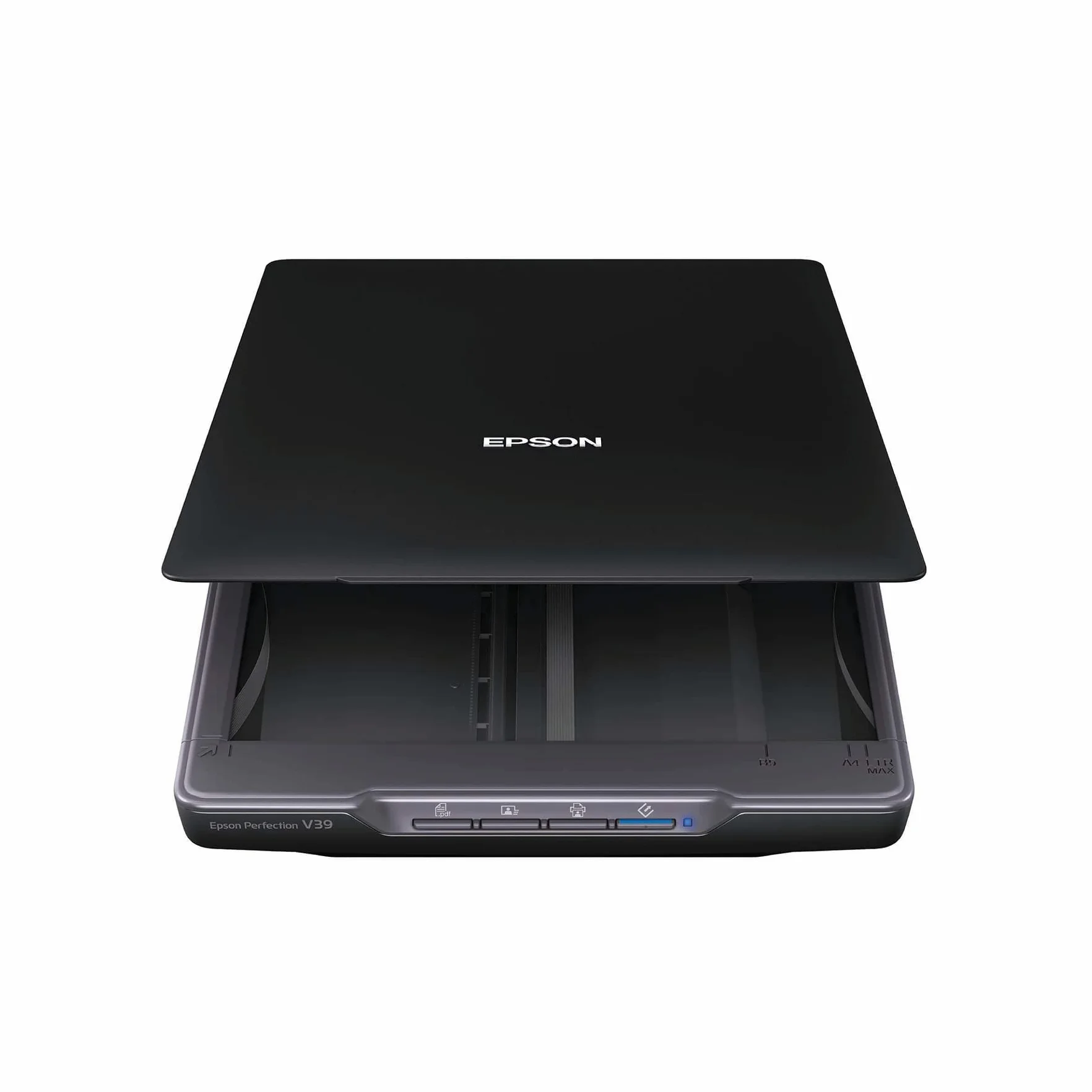 Epson Perfection V39 kolorowy skaner zdjęć i dokumentów ze skanowaniem do chmury i rozdzielczością optyczną 4800, czarny