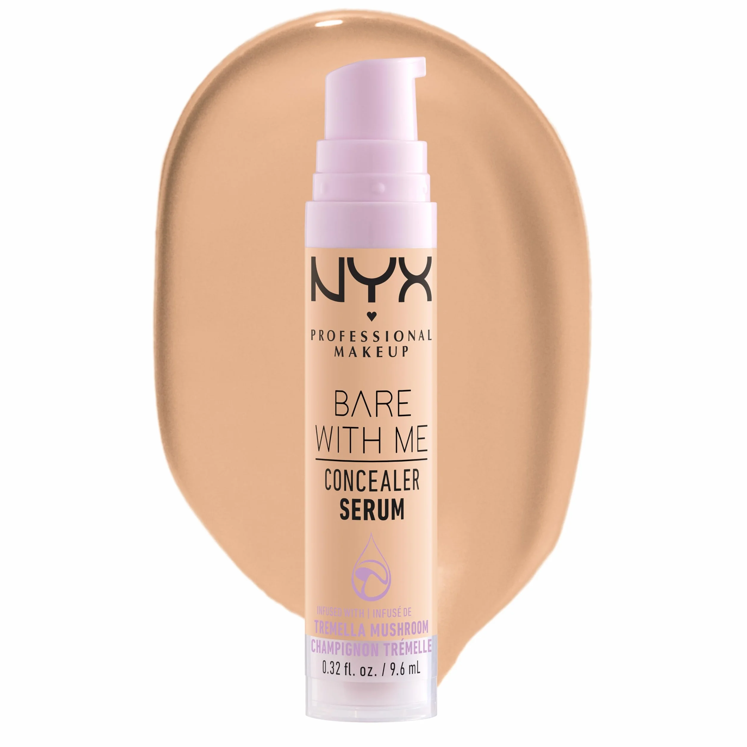 NYX Professional Makeup Korektor serum Bare With Me, naturalne wykończenie, średnie krycie, odcień: Beżowy (04)