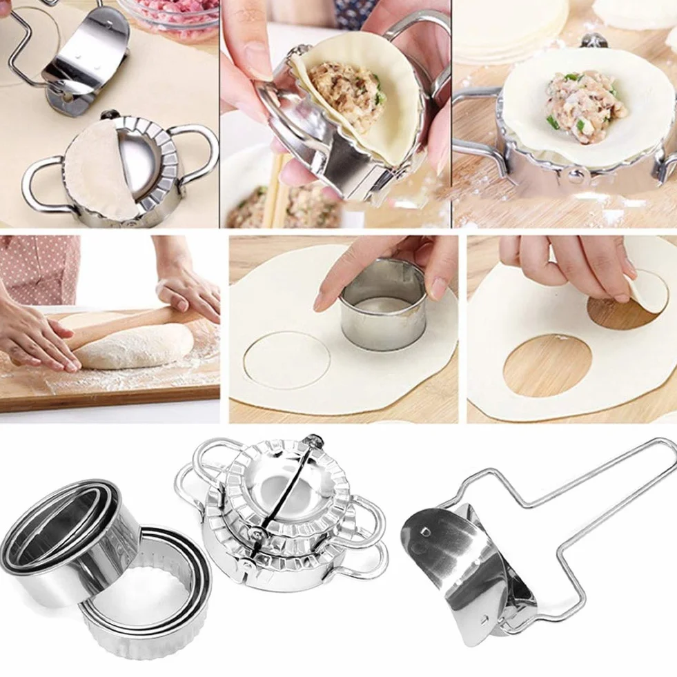 Dough Presser Maker Moulds Kit urządzenie do wyciskania kostek DIY Gadget Tool stal nierdzewna 304 do użytku domowego