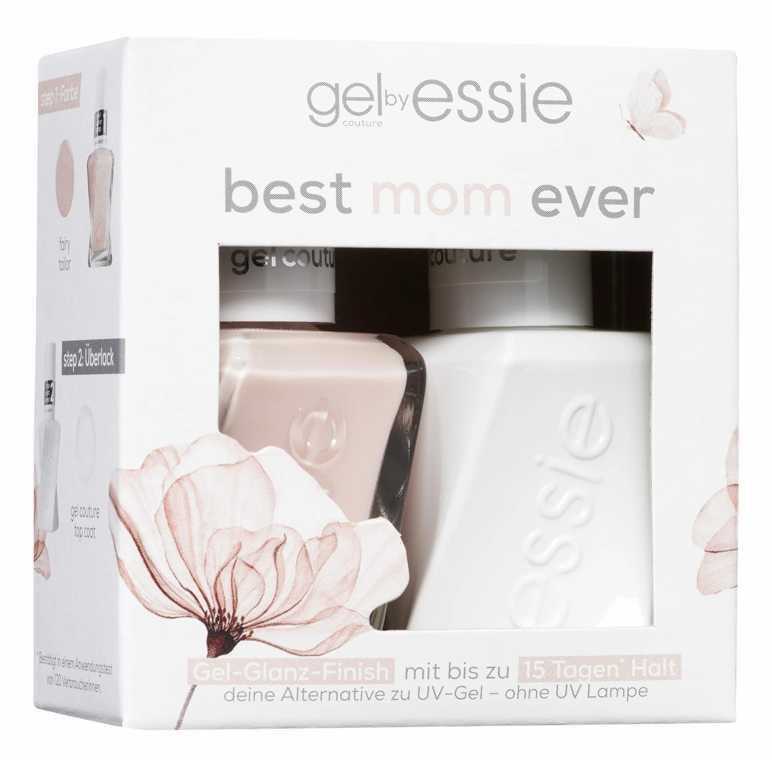 Essie Gel Couture Set 'Best Mom Ever' (Top Coat Nr. 00, Fairy Tailor Nr. 40)