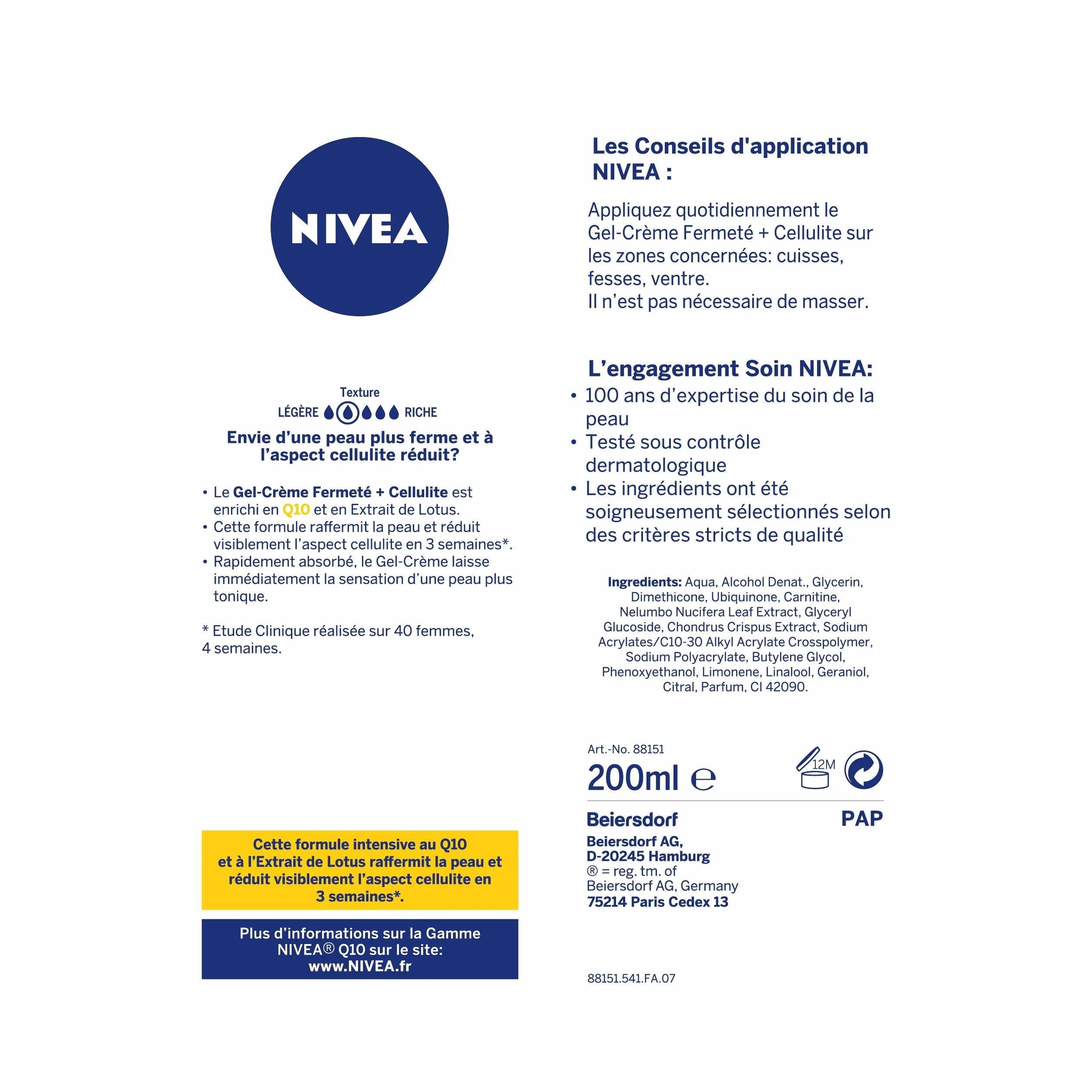 Nivea Żel Q10+ Good-Bye Cellulite 200 ml