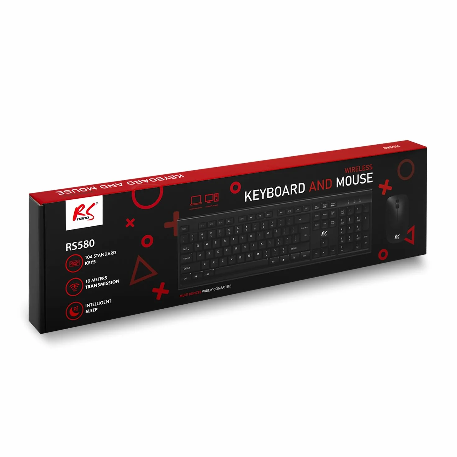 RS580 COMBO Klawiatura Membranowa i Mysz Bezprzewodowa Zestaw