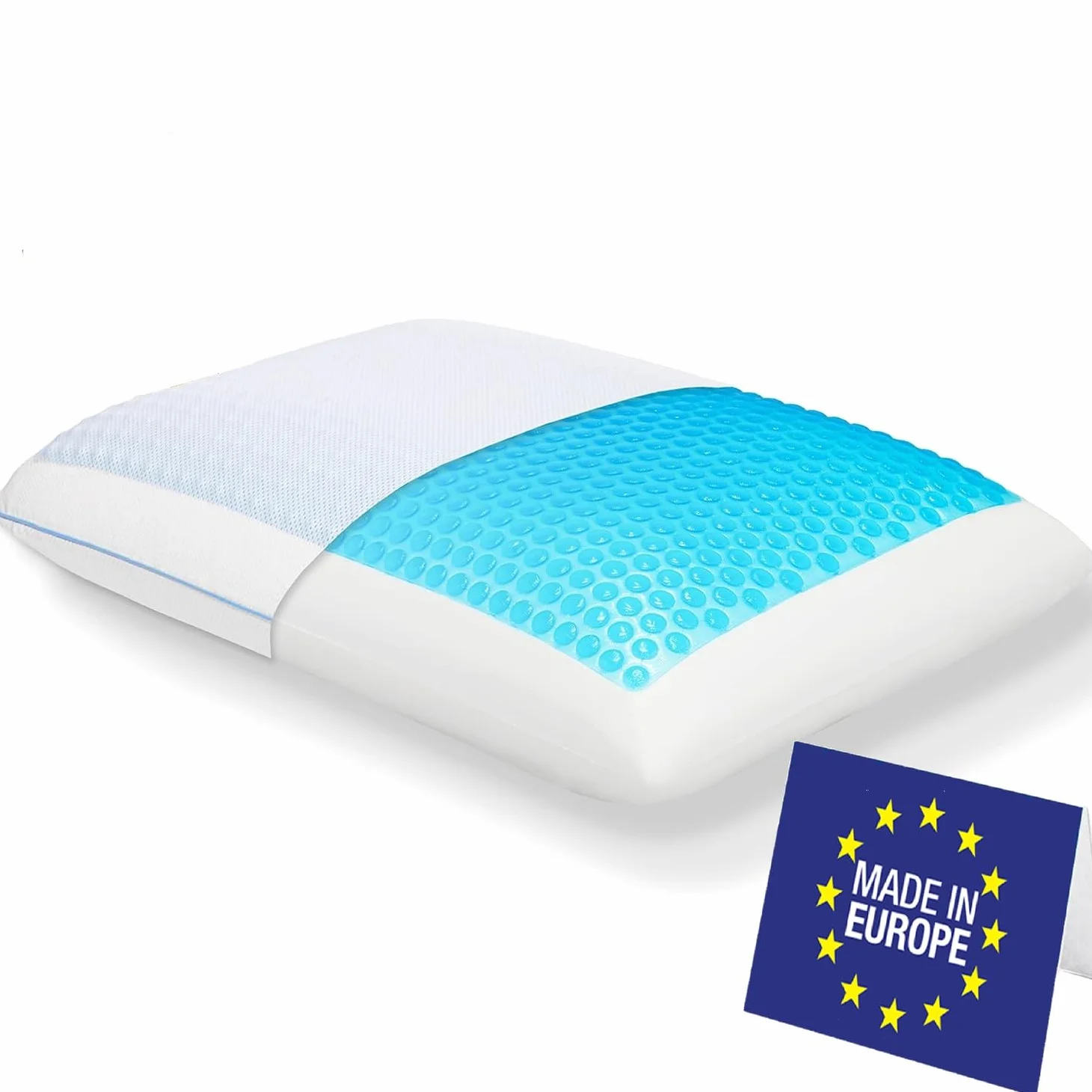 SLEEP COMFY Premium Memory Foam Gel Pillow – ortopedyczna poduszka pod szyją, Oeko-Tex, technologia chłodzenia żelowa
