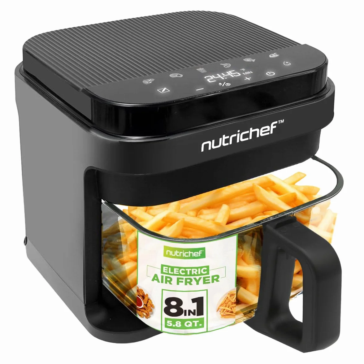 NutriChef Frytkownica na powietrzu 5.8 Quart 8 trybów gotowania