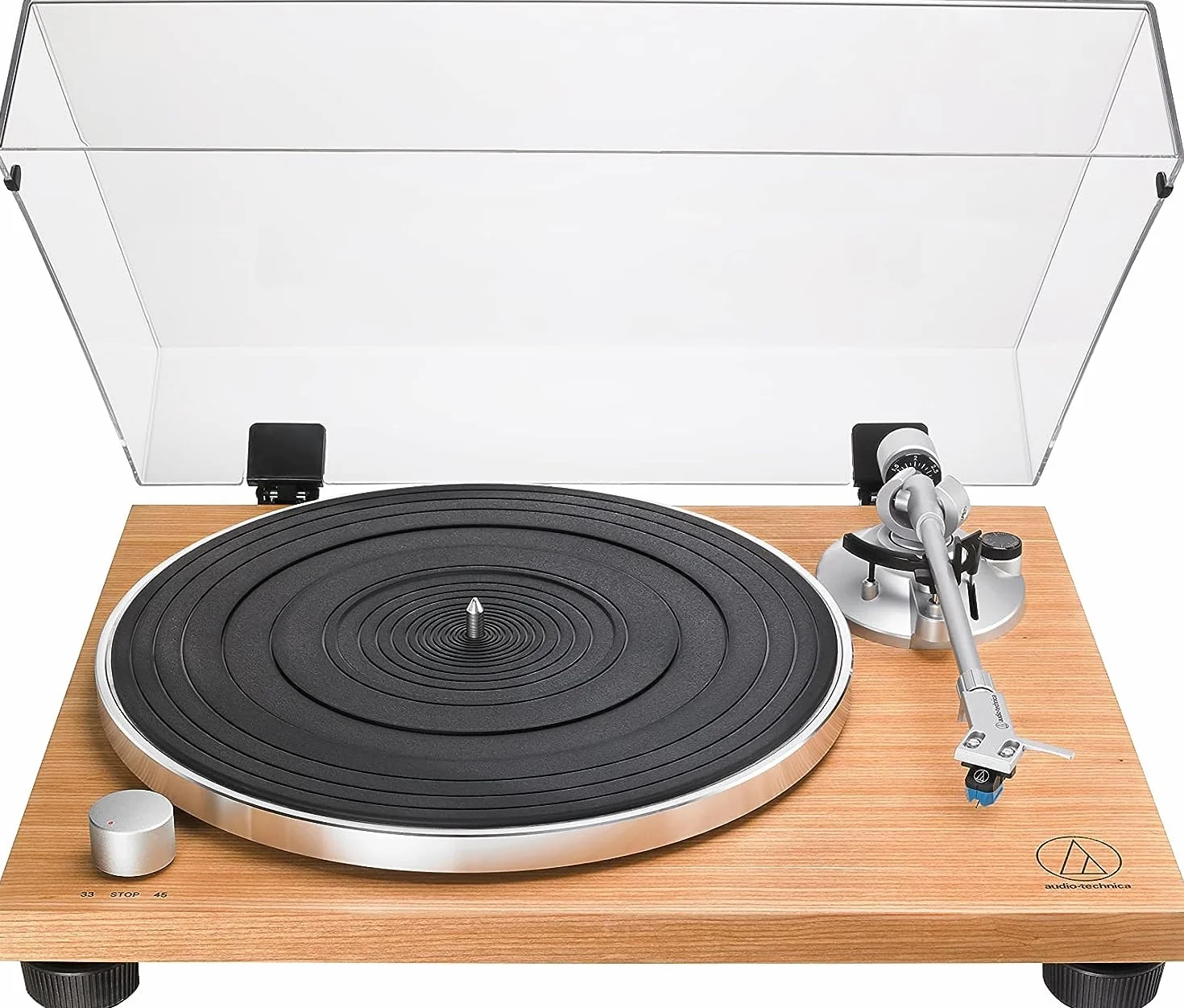 Audio-Technica AT-LPW30TK Manualny Gramofon z Napędem Paskowym i Drewnianym Korpusem Teak