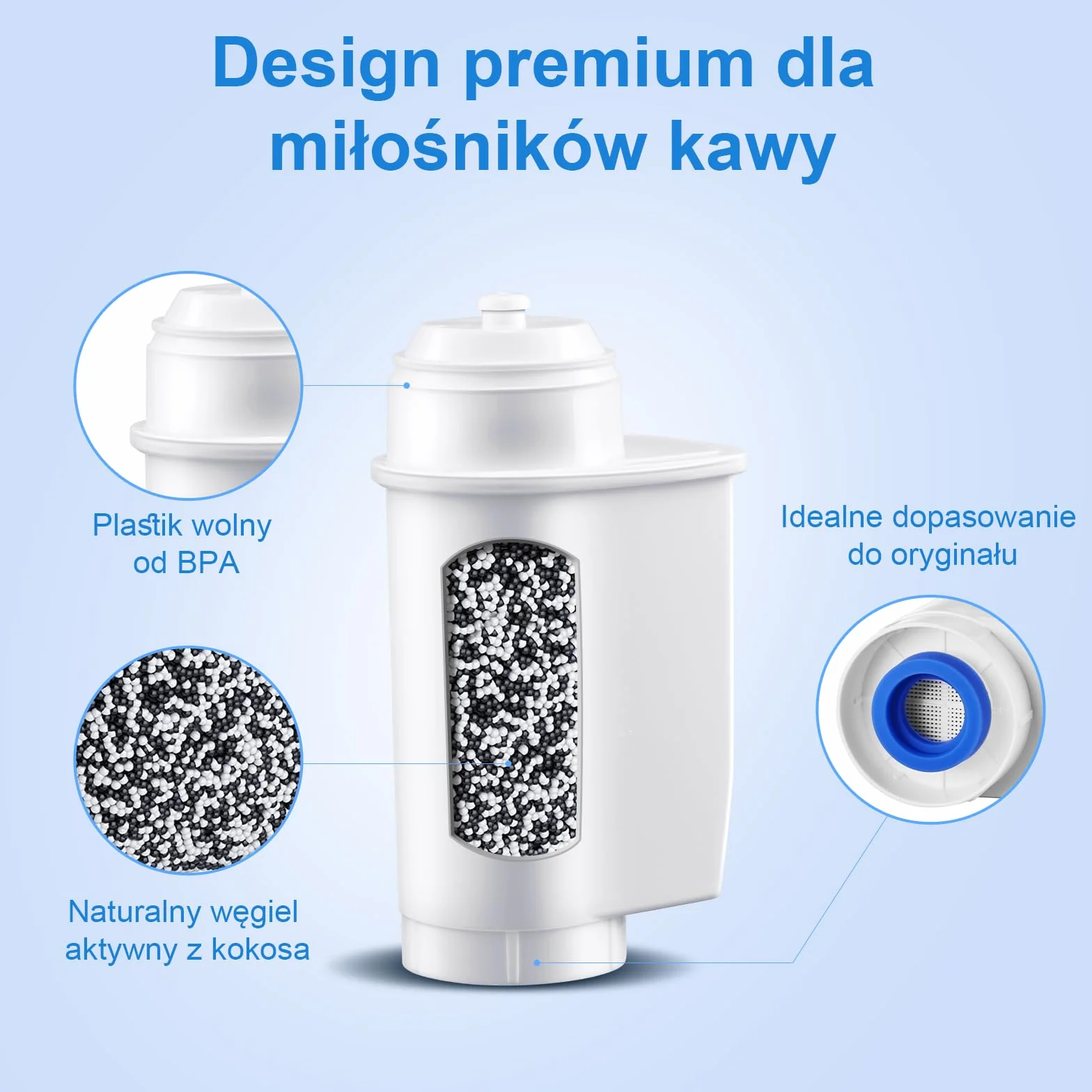 Zapasowy filtr wody do Siemens EQ Series, EQ5, EQ6, EQ9, S700, EQ500, S900, S500, TZ70003, TCZ7003, filtr zamienny do Bosch TCZ7003, TCZ7033, 467873, Brita Intenza, Bosch 12008246 (12)