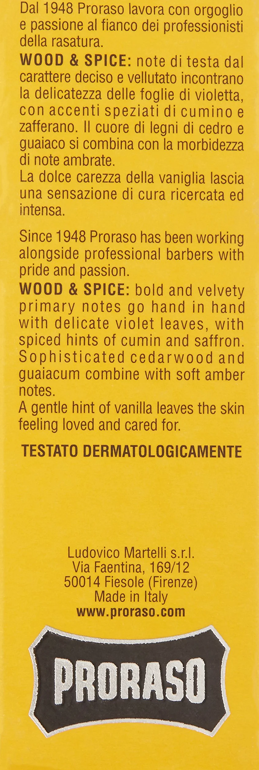 Proraso Perfumy męskie EDC Wood & Spice, 100 ml